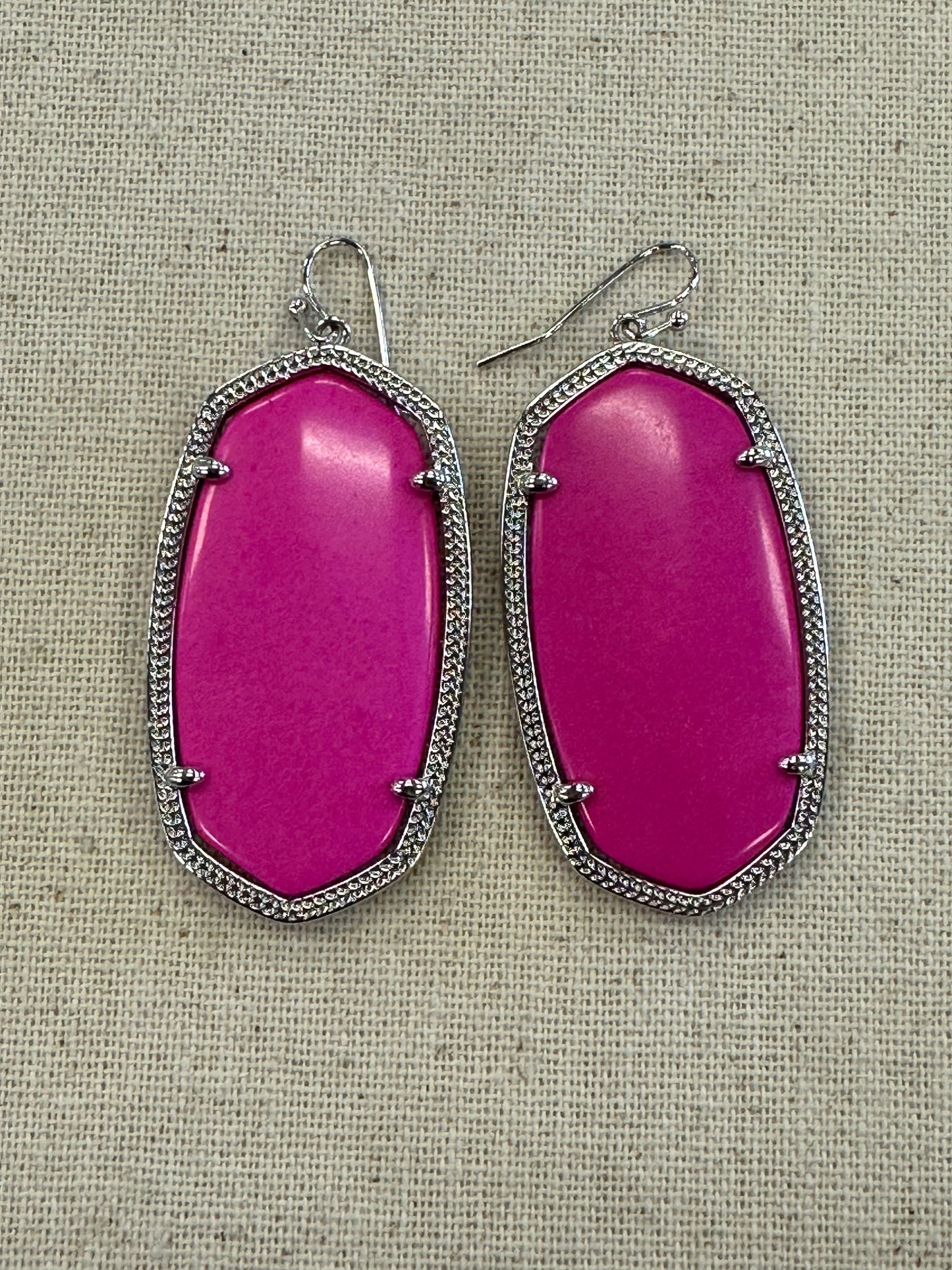 Earrings Dangle/Drop By Kendra Scott In Pink & Silver
