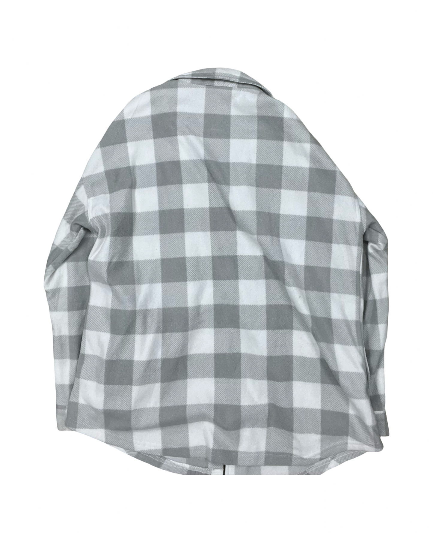 Jacket Shirt By Maurices In Grey & White, Size:L