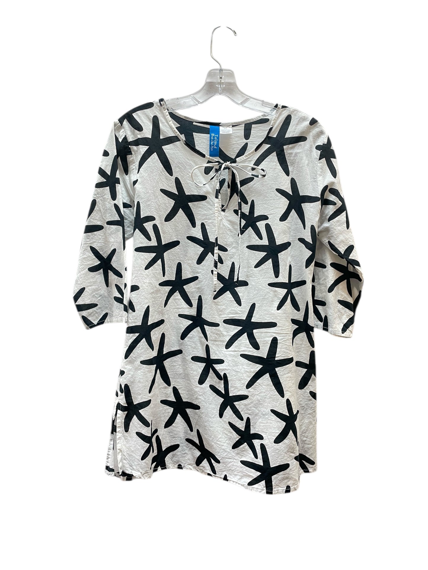 Top 2Pc 3/4 Sleeve By Clothes Mentor In Black & White, Size:S
