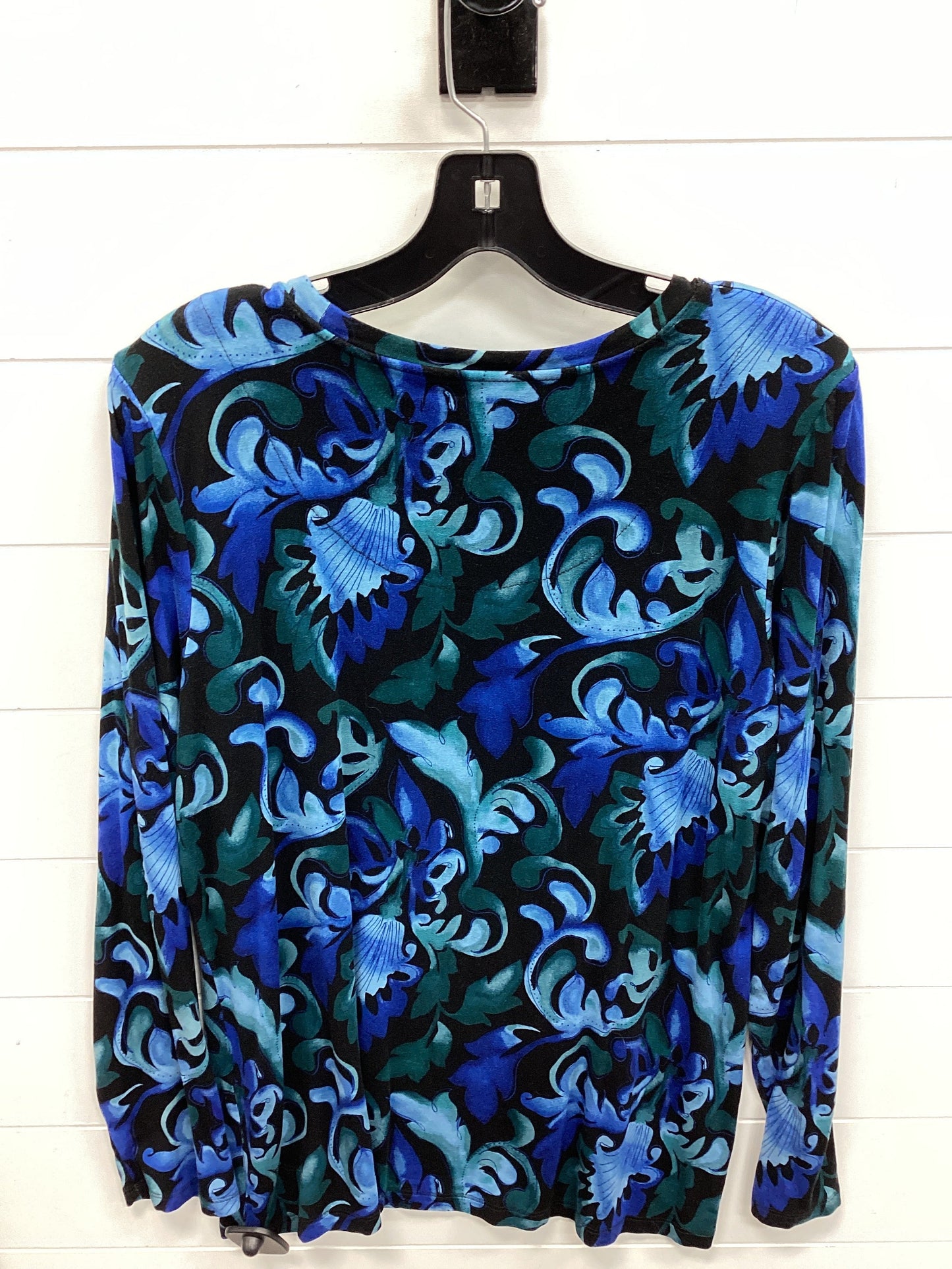 Top Ls By Chicos In Black & Blue, Size:L
