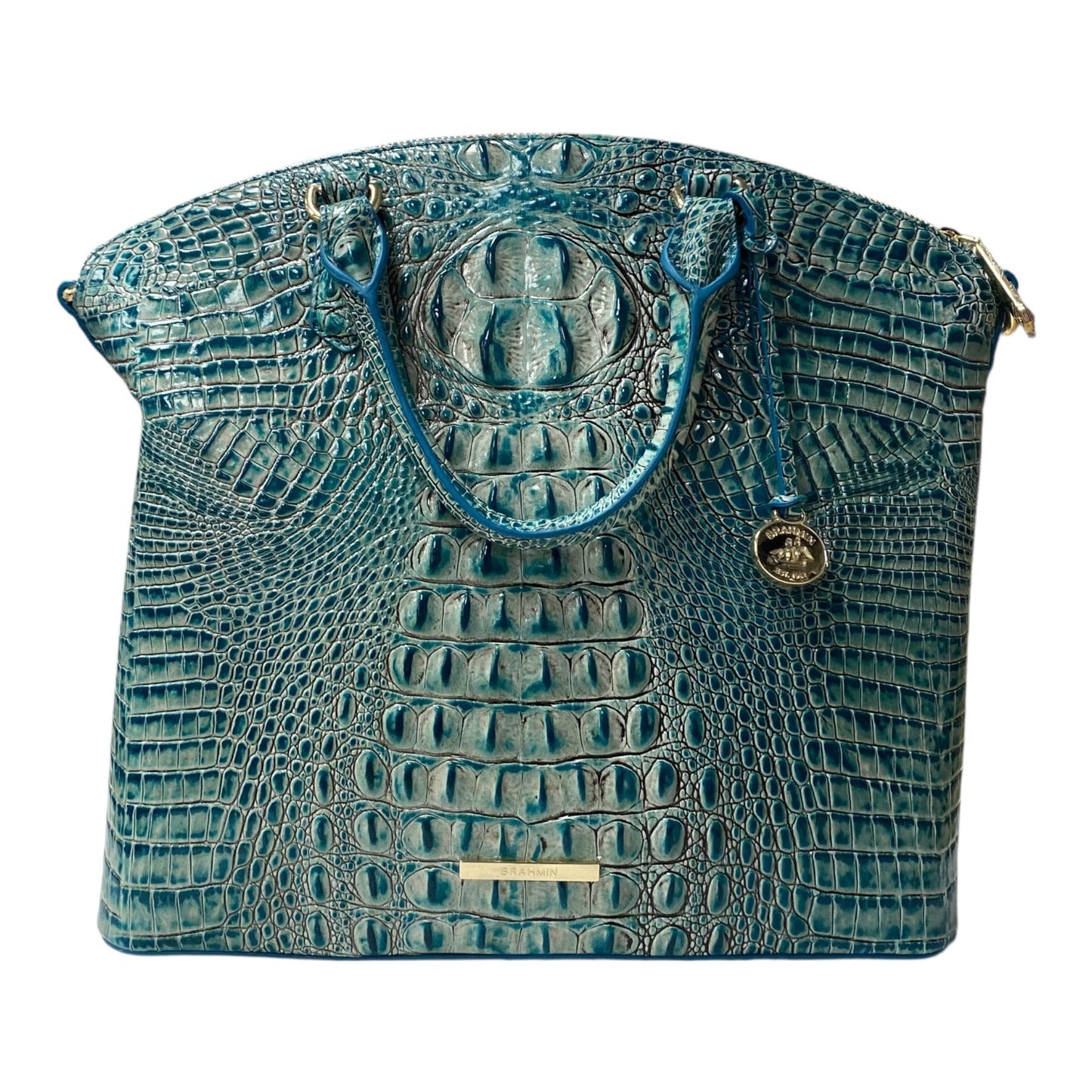 Handbag Designer By Brahmin In Blue, Size:Large