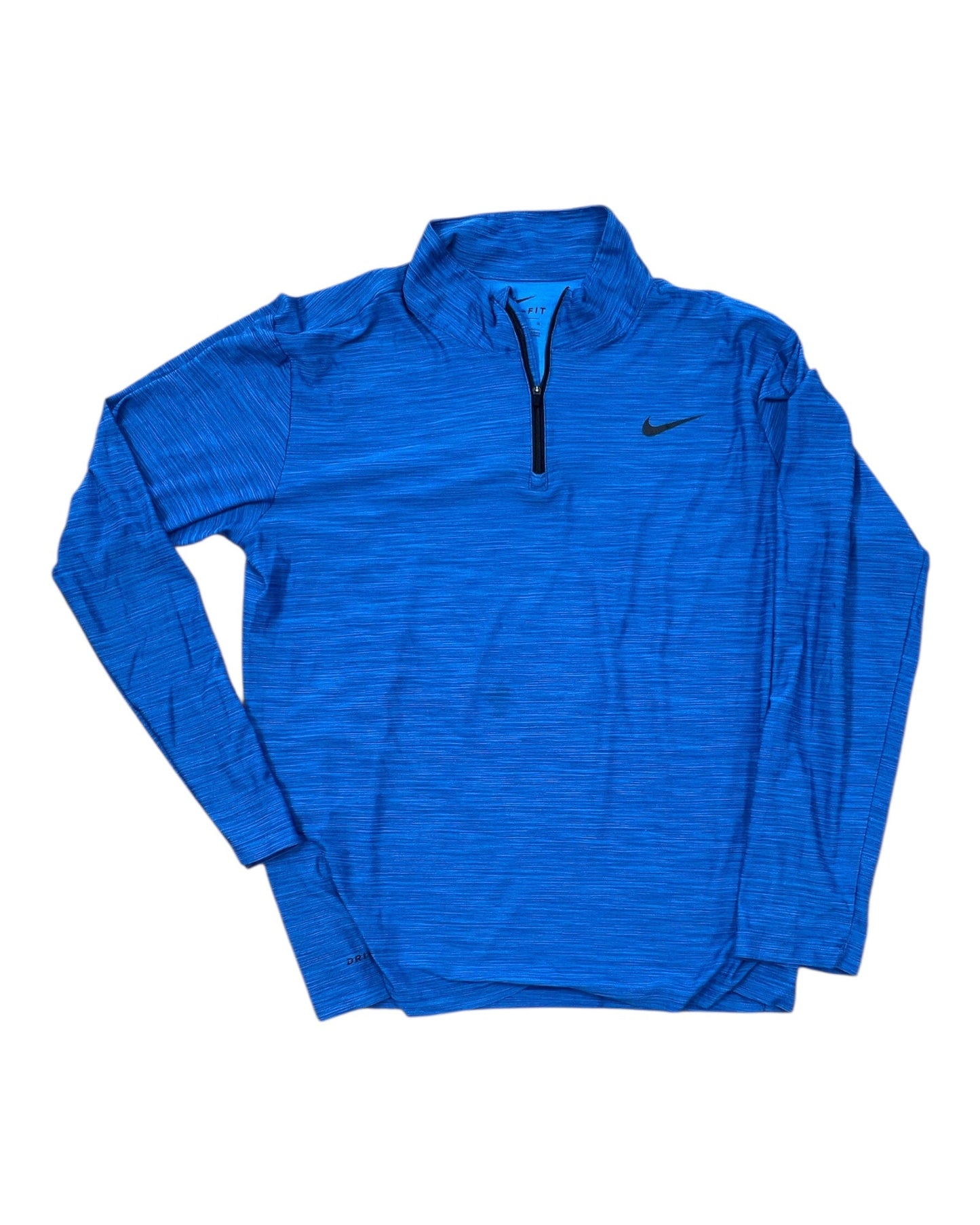 Athletic Top Ls Collar By Nike In Blue, Size:M
