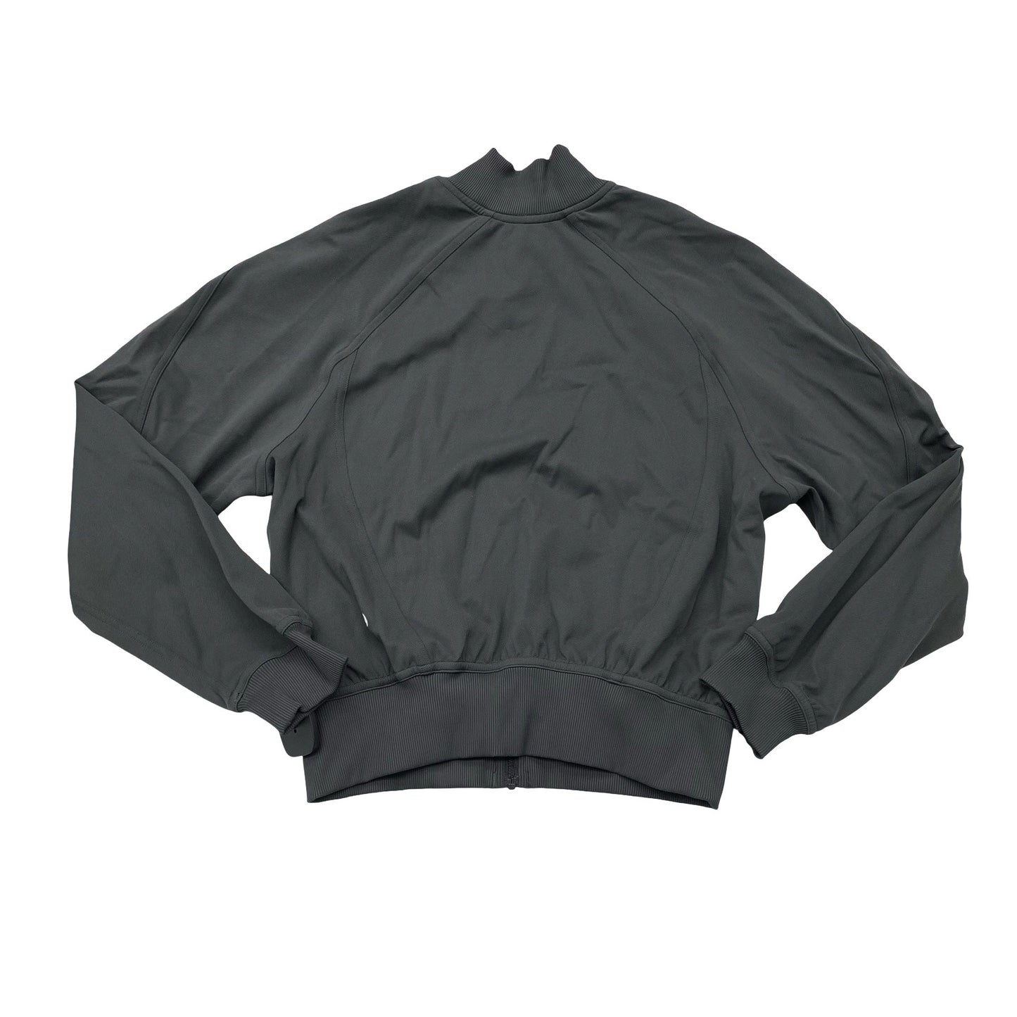 Athletic Jacket By Lululemon In Grey, Size:2
