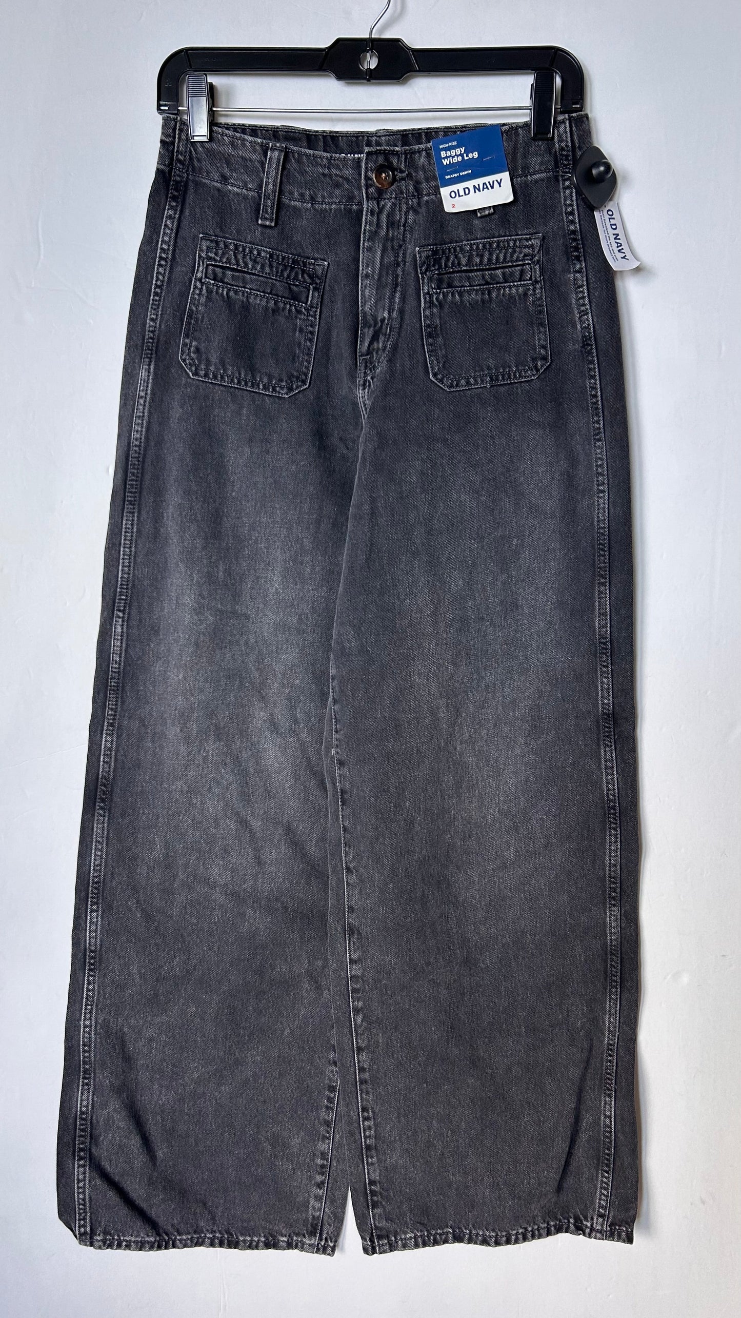 Jeans Wide Leg By Old Navy In Black, Size: 2