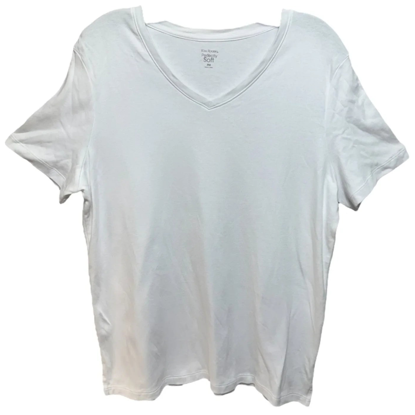 Top Short Sleeve Basic By Kim Rogers In White, Size: M