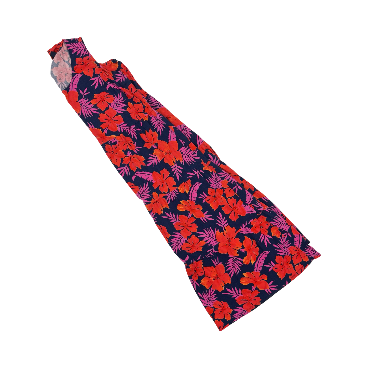 Dress Casual Midi By Lands End In Floral Print, Size:2X