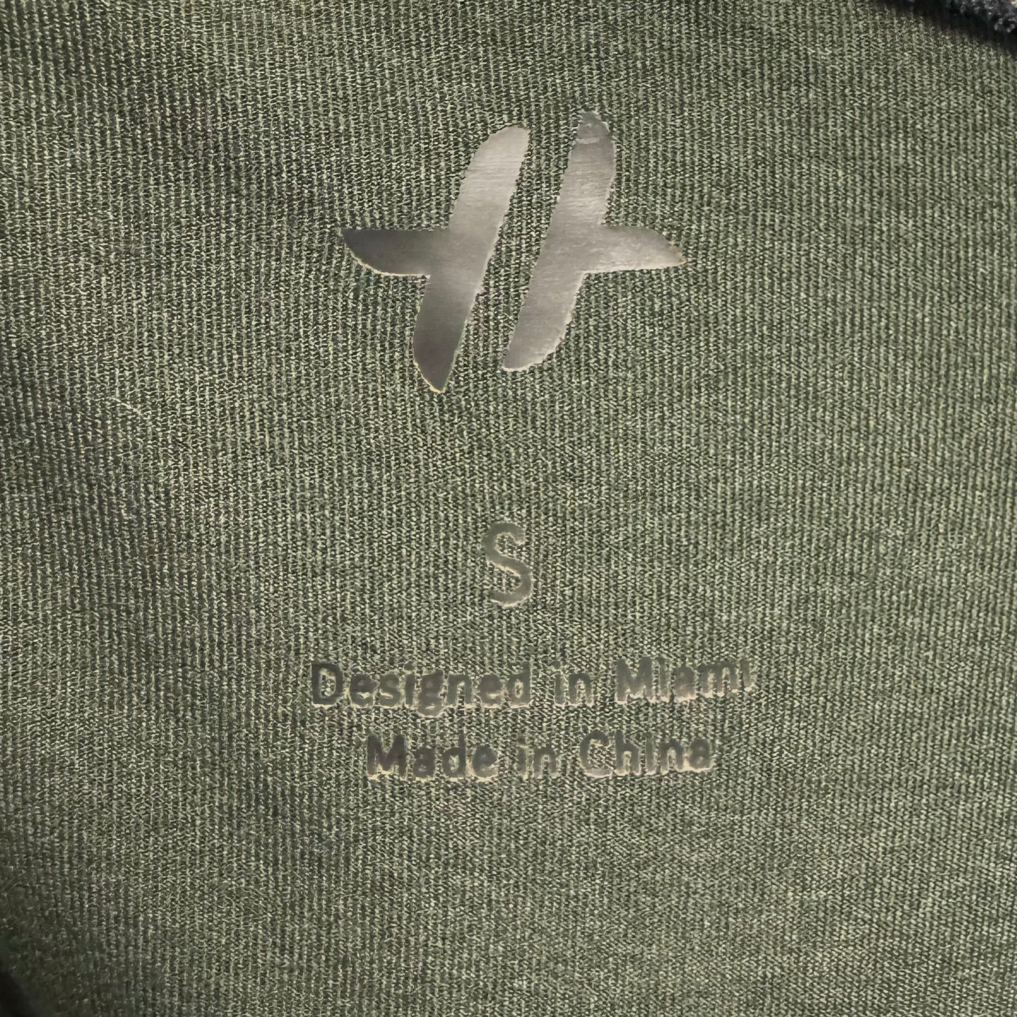 Athletic Top Long Sleeve Collar By forme power In Green, Size: S
