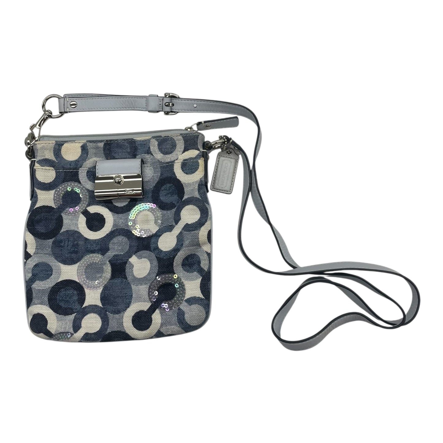 Crossbody Designer By Coach In Blue, Size:Small