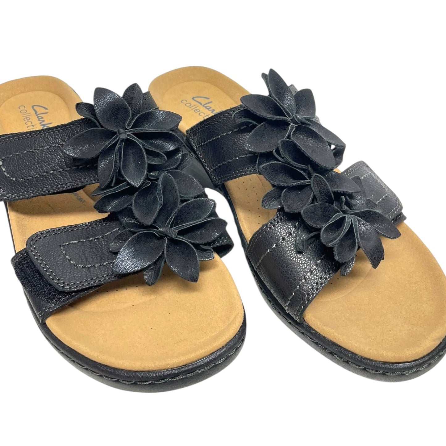 Sandals Heels Block By Clarks In Black, Size: 8