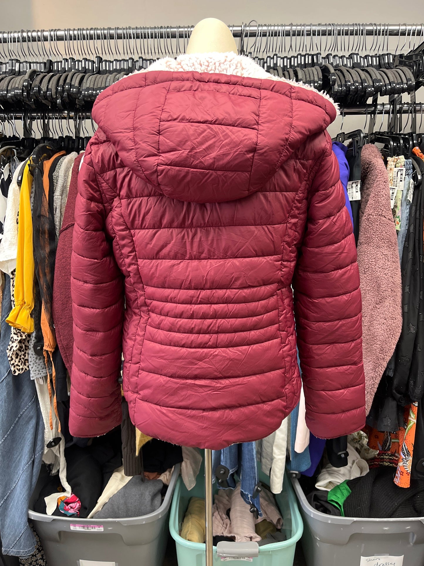 Jacket Puffer & Quilted By Love Tree In Red, Size:M