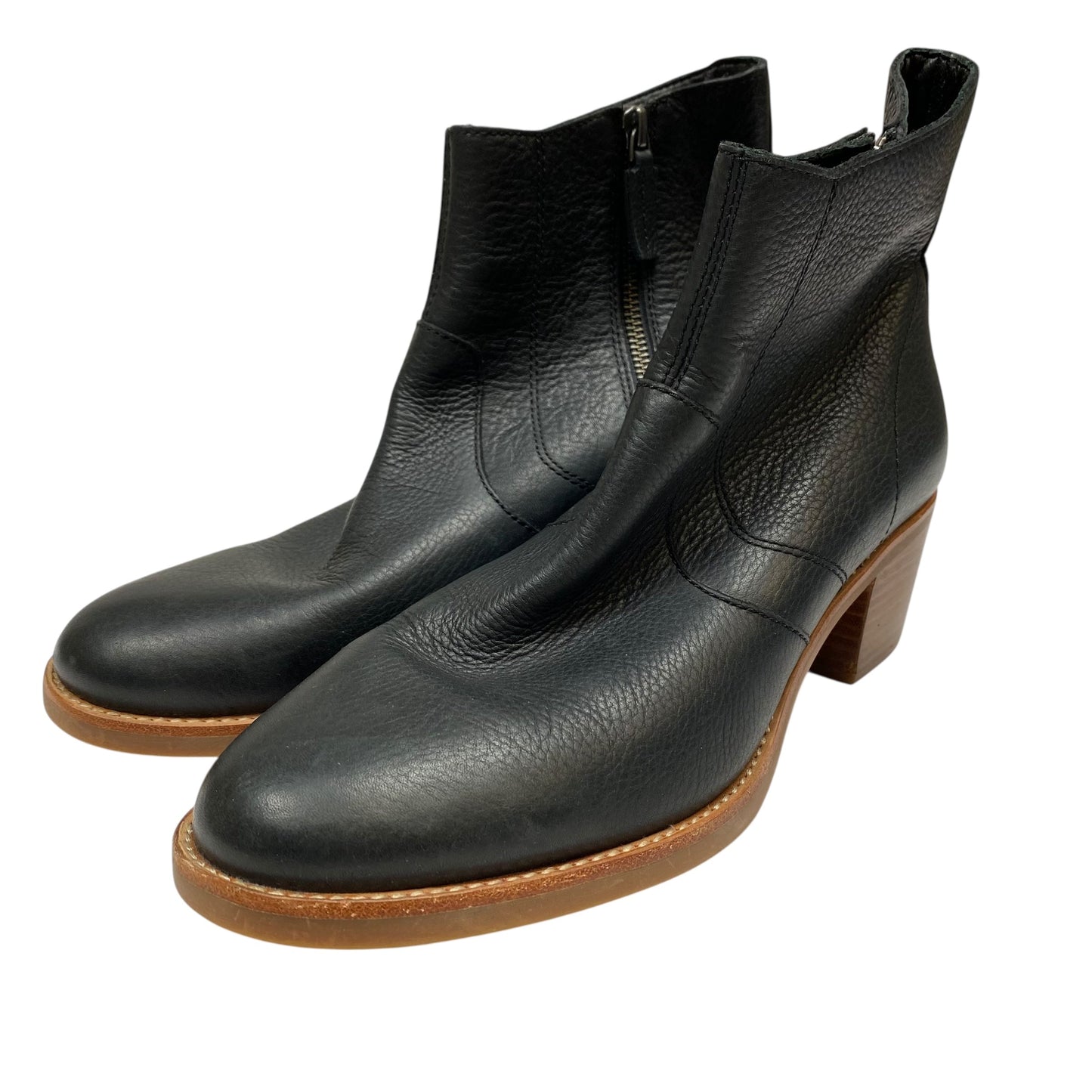 Boots Ankle Heels By Roots In Black, Size:9
