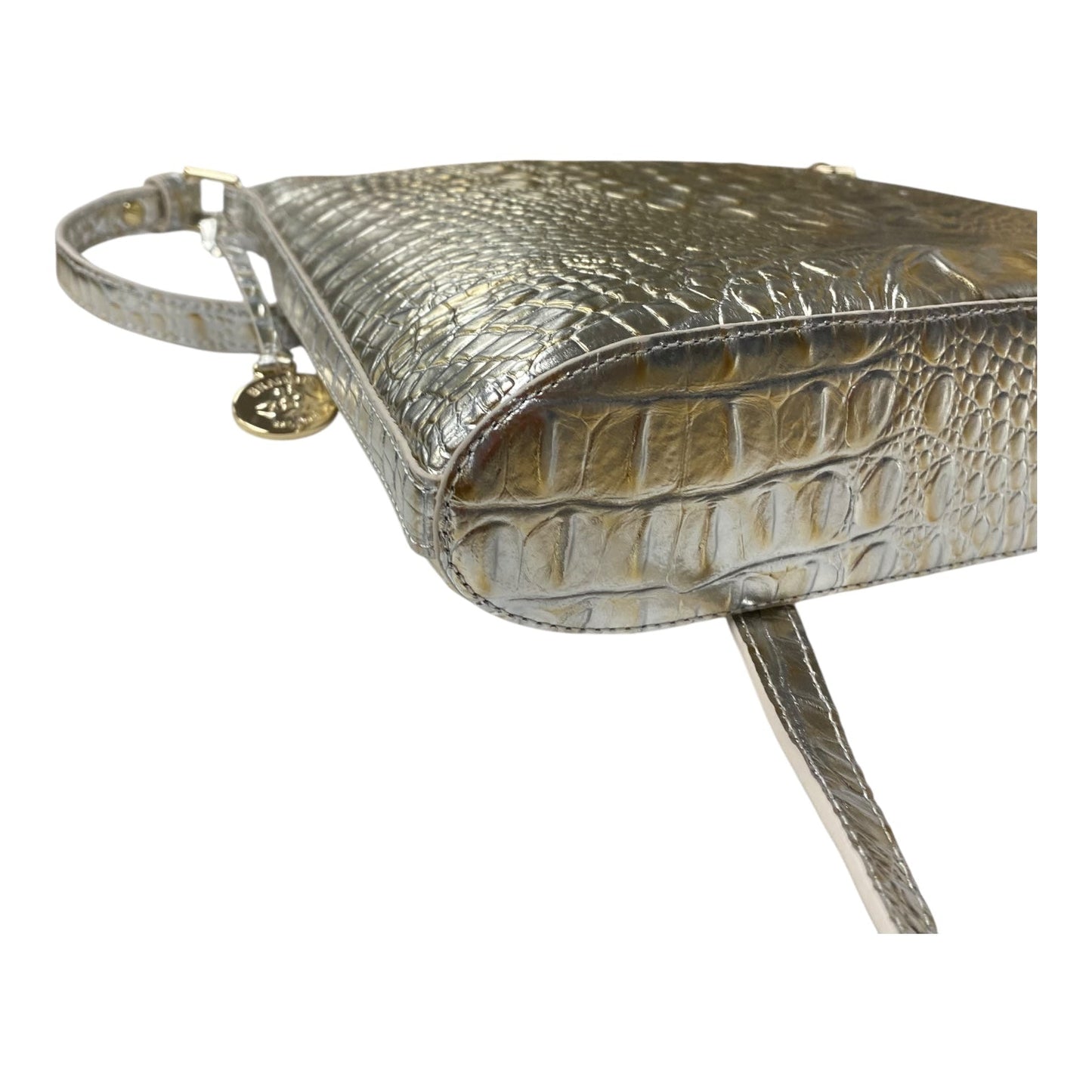Crossbody By Brahmin In silver, Size:Medium
