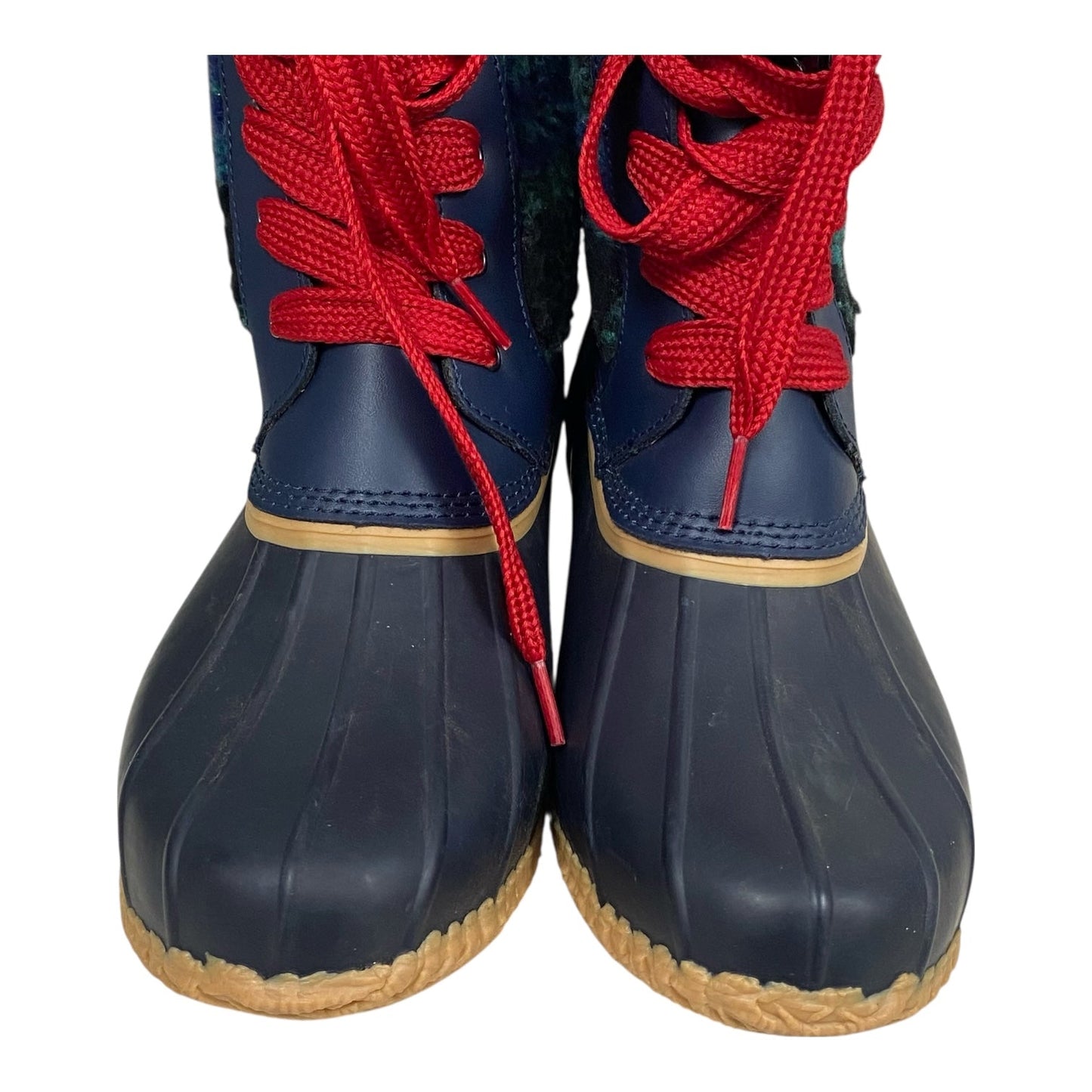 Boots Ankle Flats By Lands End In Blue & Green, Size:11