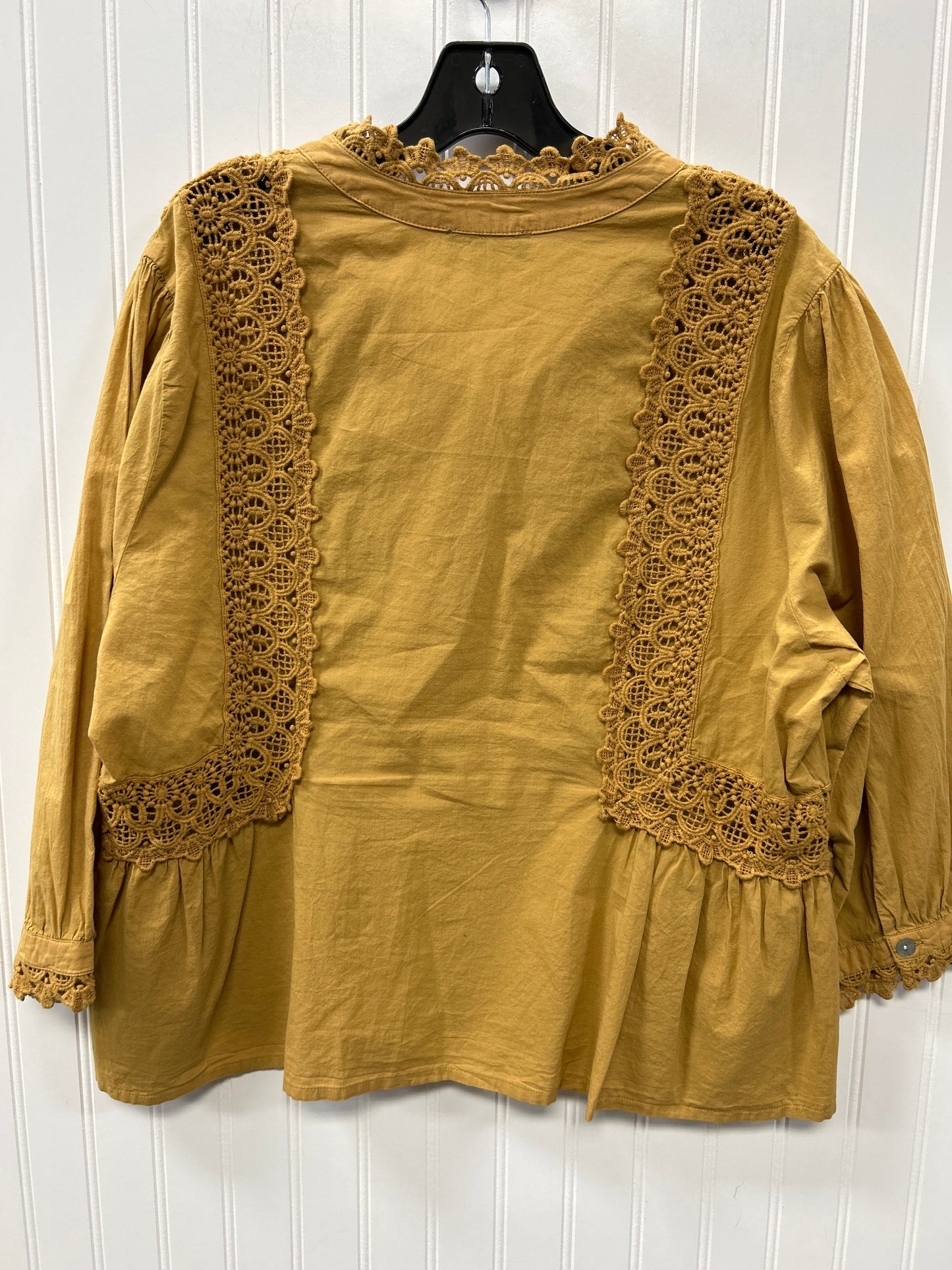 Blouse Ls By Democracy In Yellow, Size:Xl