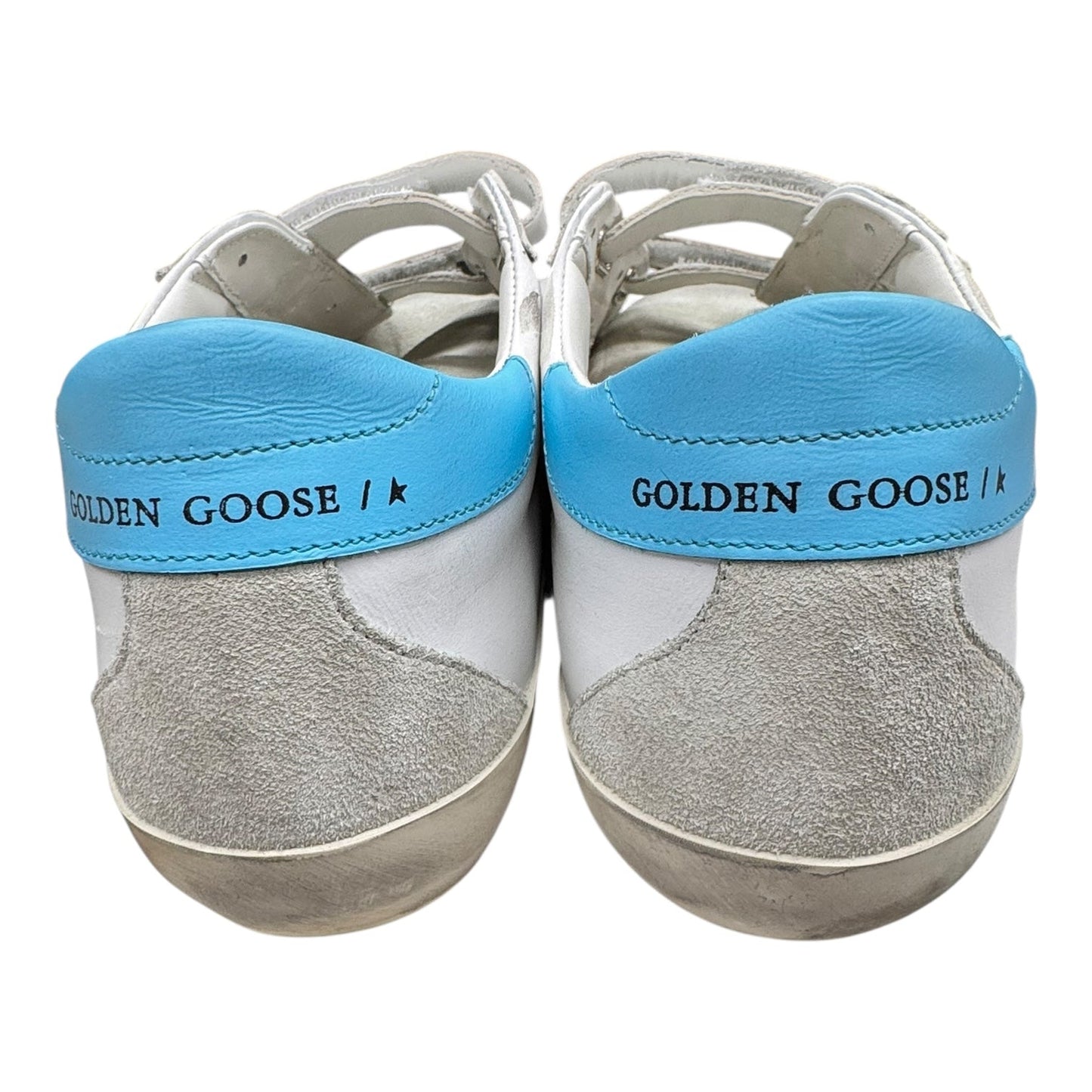 Shoes Luxury Designer By Golden Goose In Blue & White, Size:10