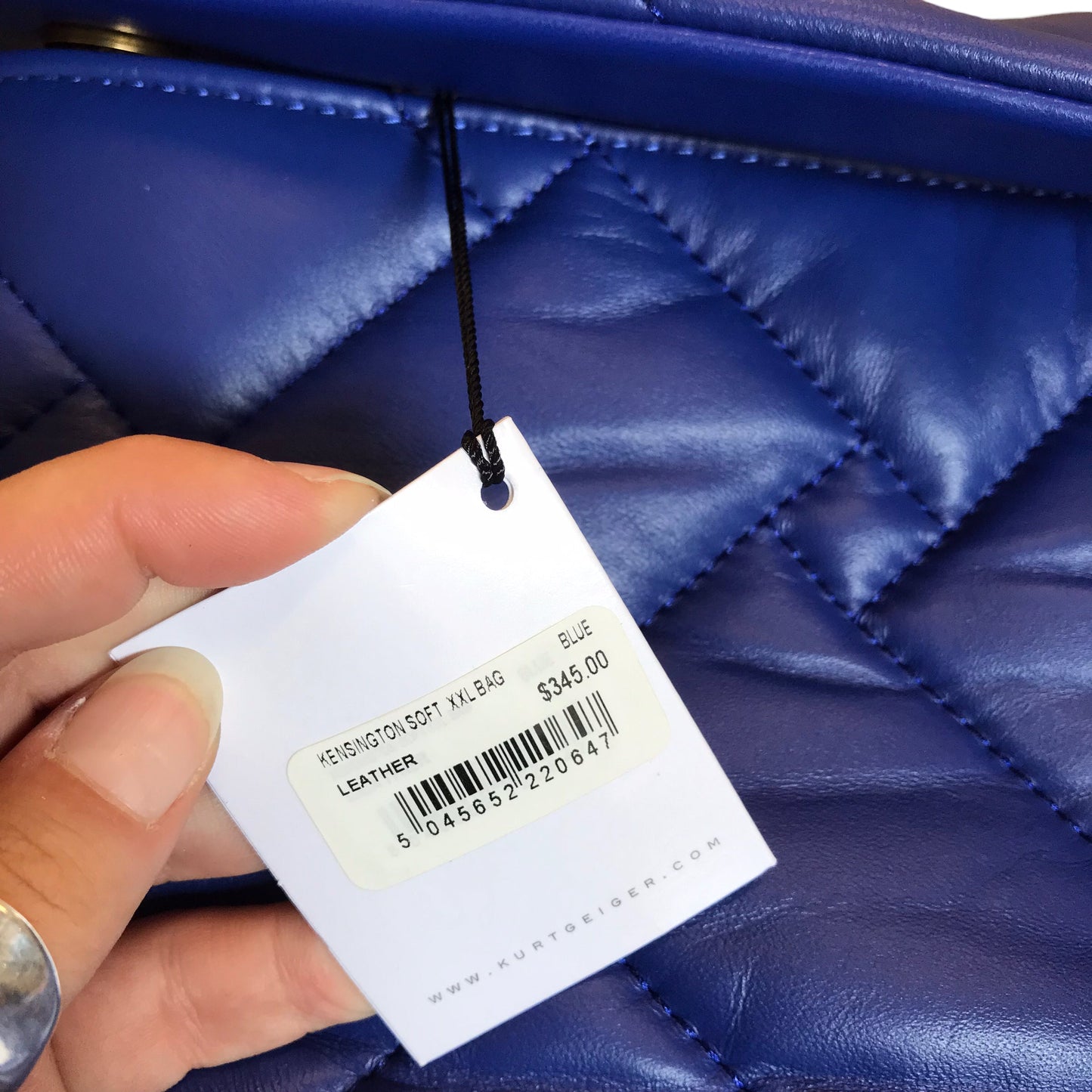 Handbag Designer By Kurt Geiger In Blue, Size:Large