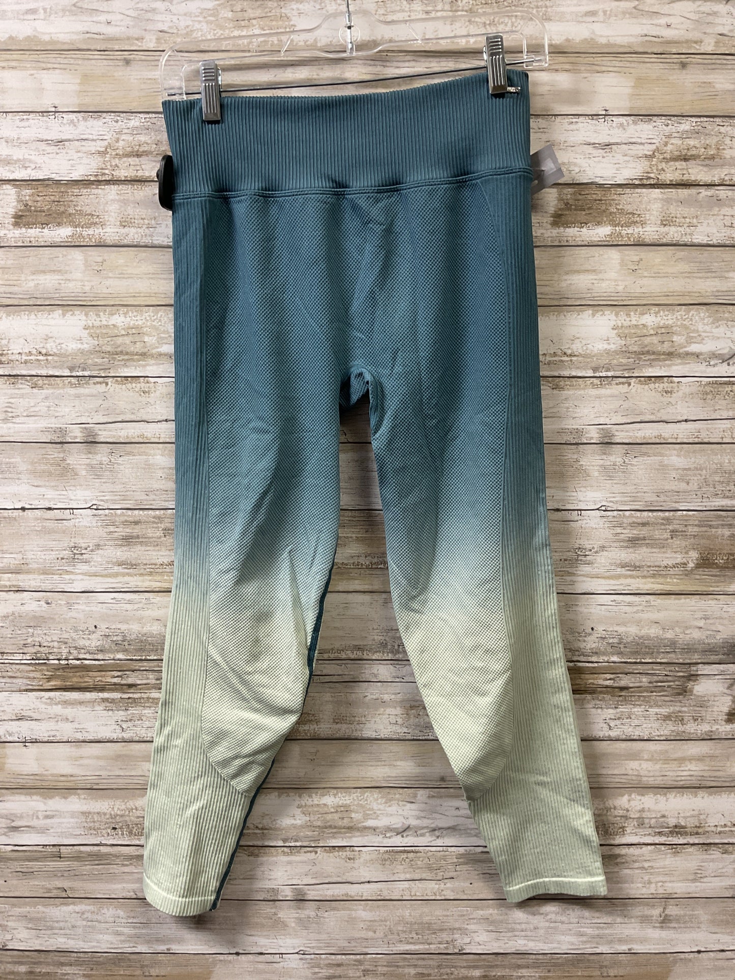 Athletic Leggings By Pink In Blue & Green, Size:L