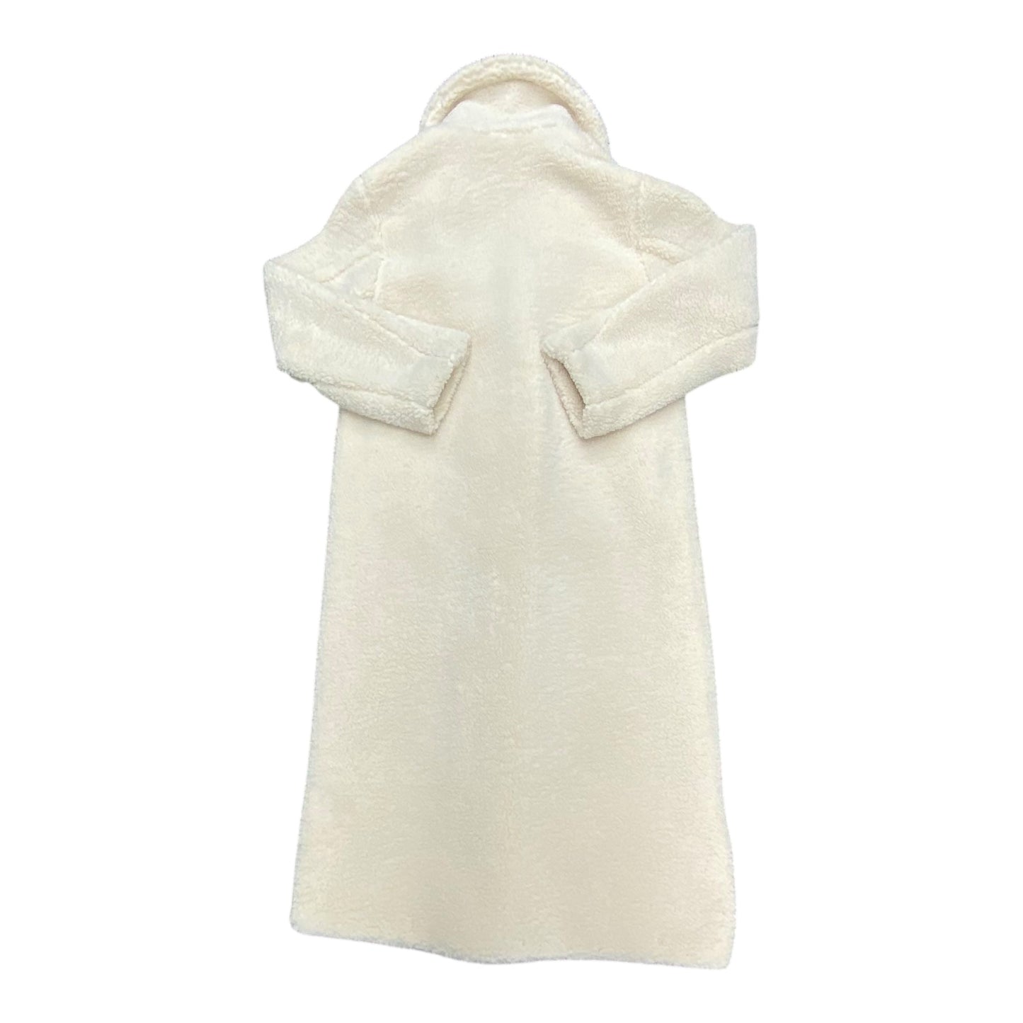 Coat Faux Fur & Sherpa By Zara In Cream, Size:M