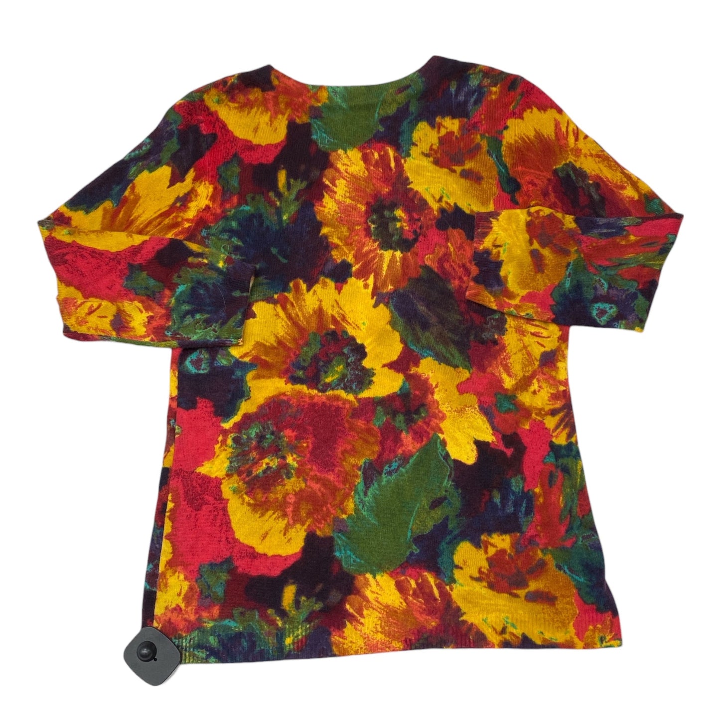 Sweater Cashmere By Talbots In Floral Print, Size:M