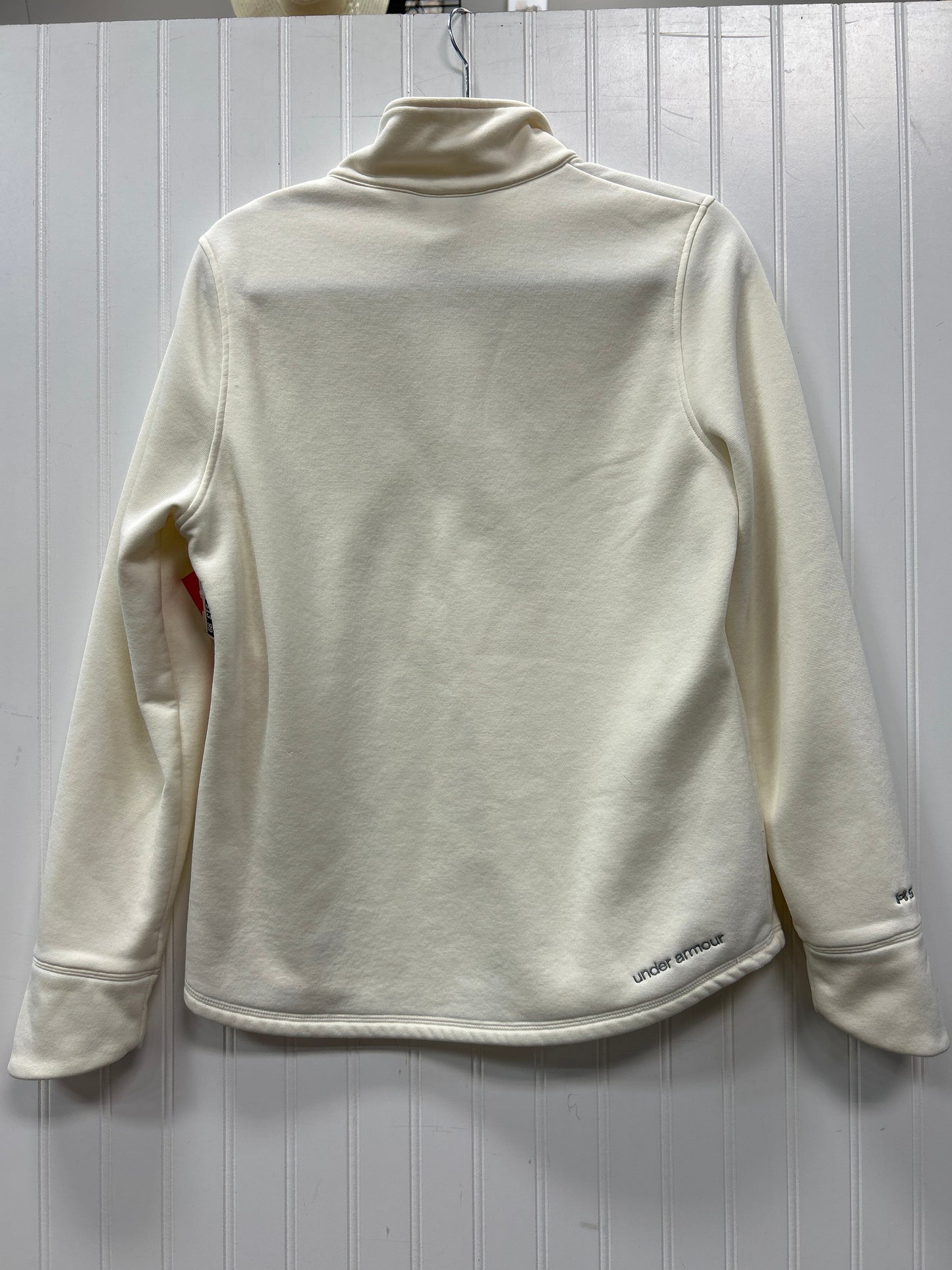 Athletic Top Ls Collar By Under Armour In Cream, Size:M