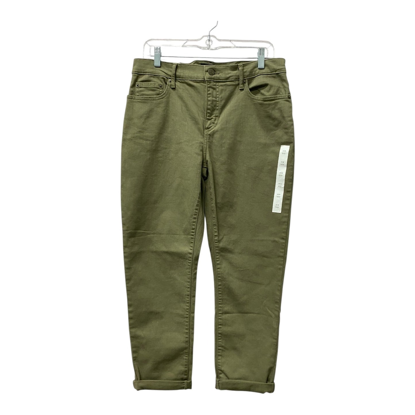 Jeans Cropped By Banana Republic In Green, Size:8