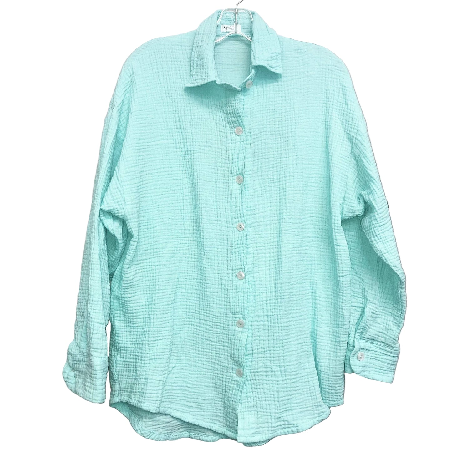 Top Ls Basic By Vitamin A In Aqua, Size:S