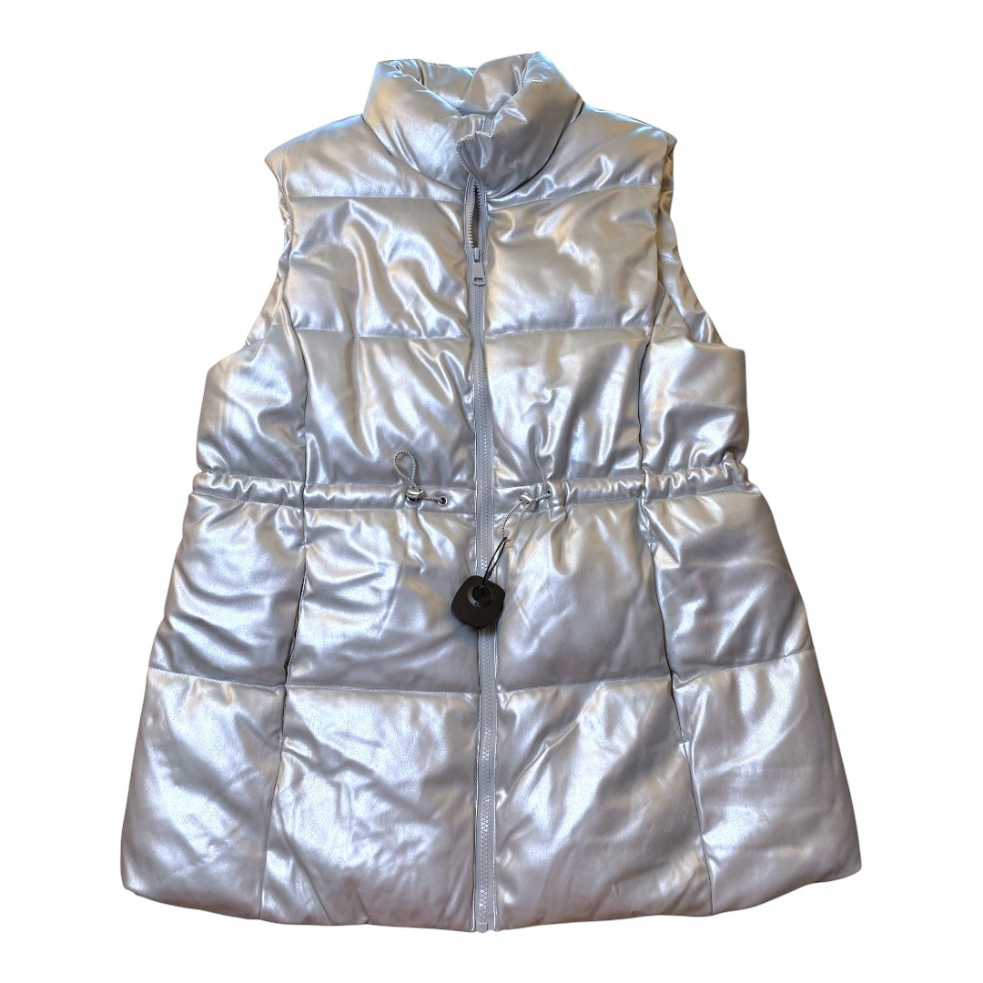 Vest Puffer & Quilted By Fashion Nova In Silver, Size:Xl