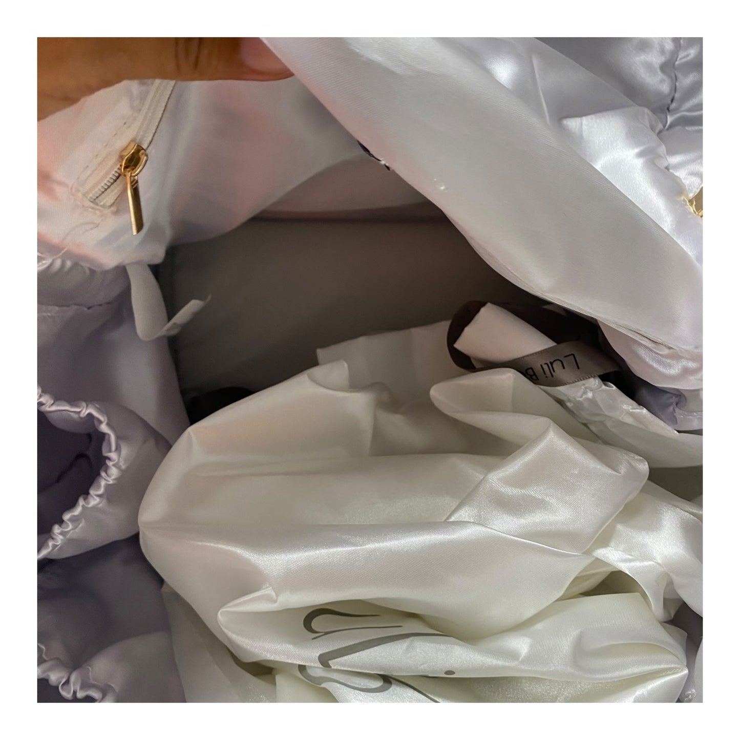 Diaper Bag Leather By Cmc In Ivory, Size:Large