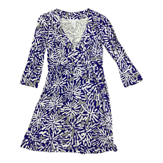 Dress Designer By Diane Von Furstenberg In Blue & Cream, Size:S