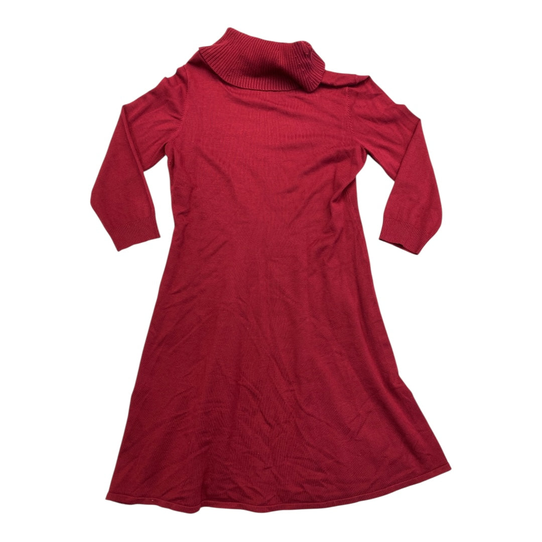 Dress Sweater By Dana Buchman In Red, Size:L