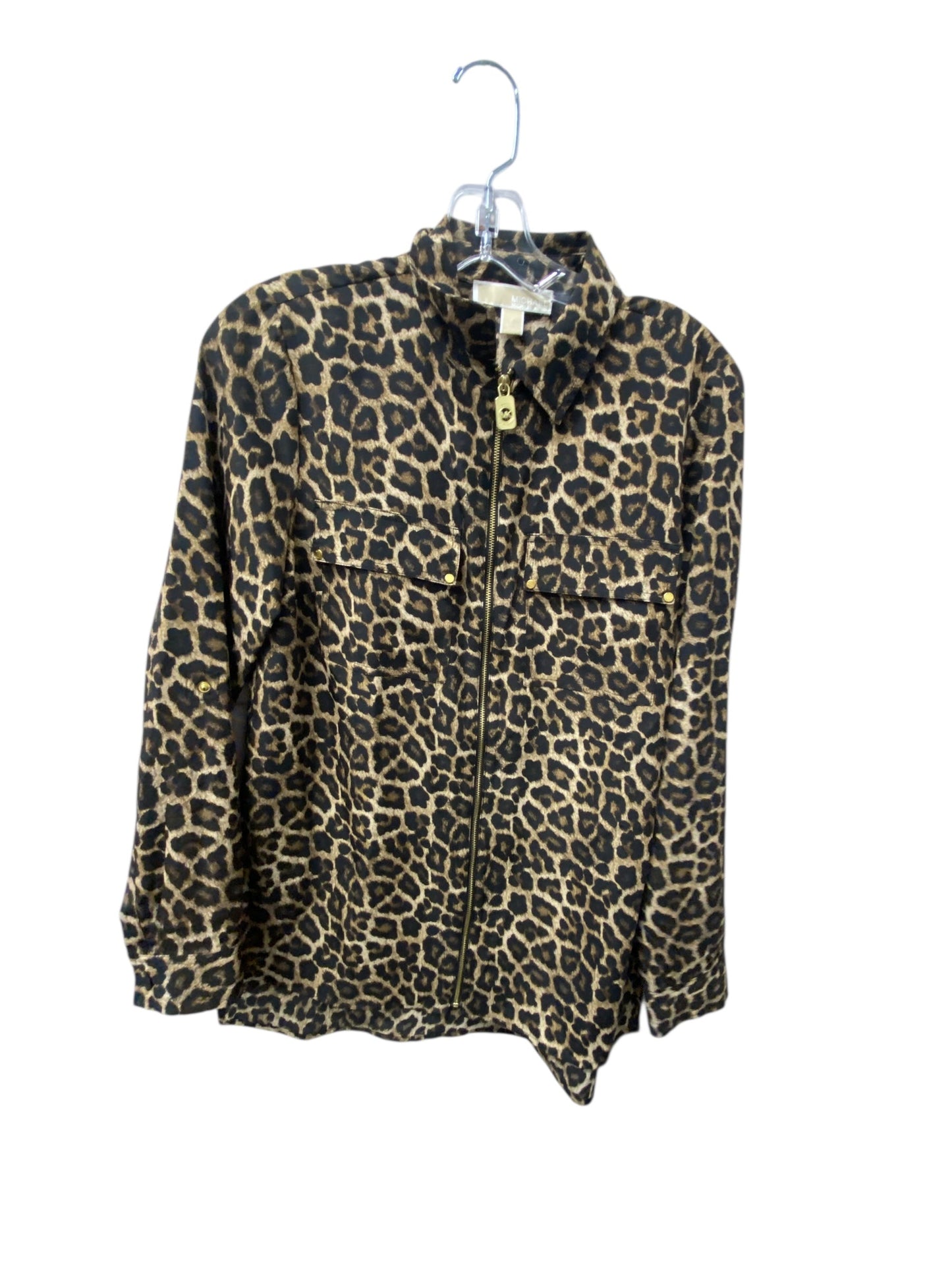 Top Ls By Michael By Michael Kors In Animal Print, Size:S
