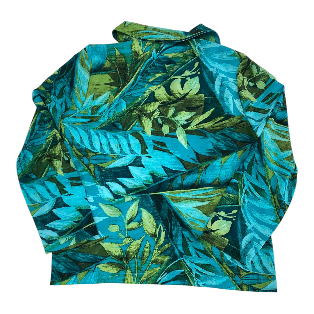 Jacket Other By Chicos In Blue & Green, Size:L