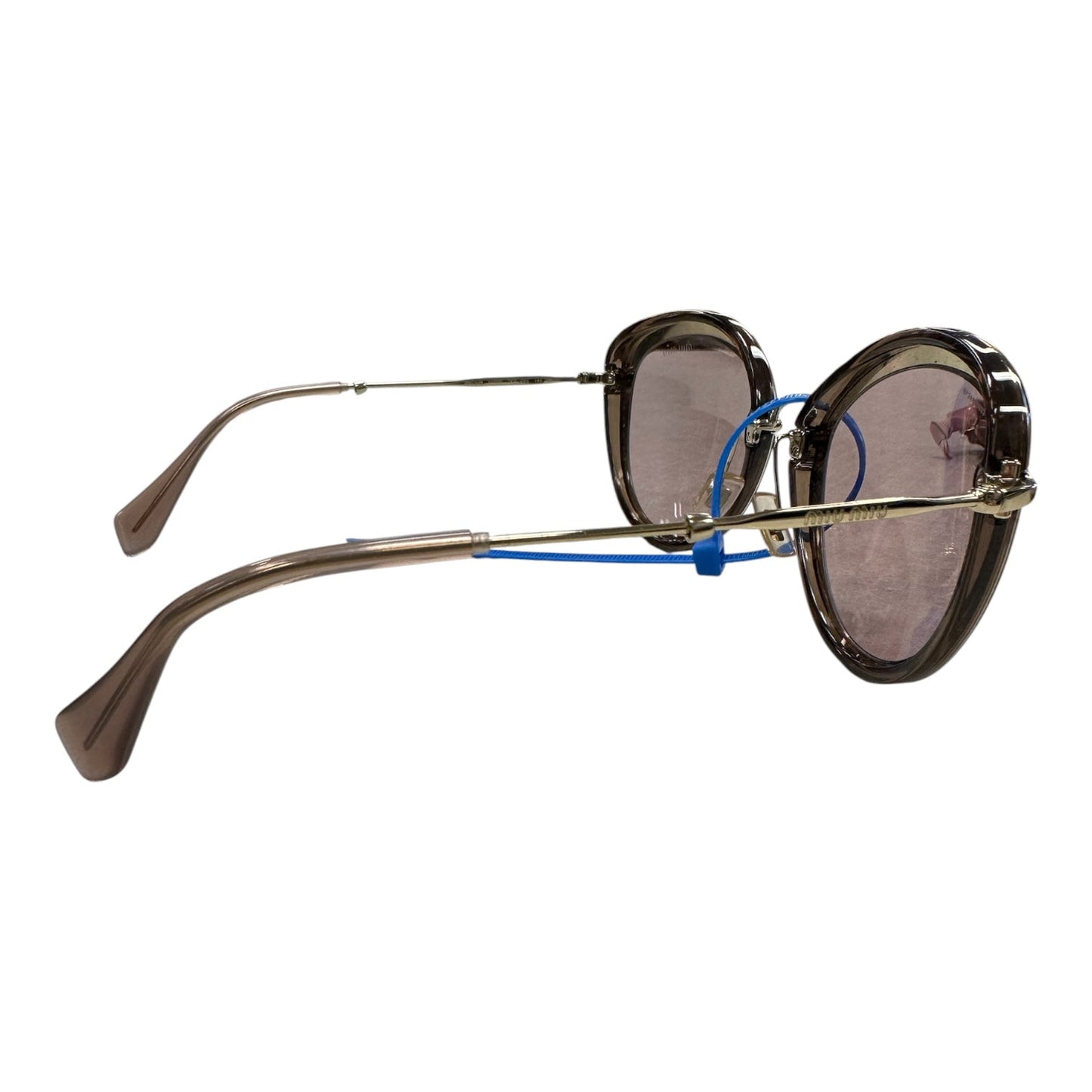 Sunglasses Luxury Designer By Miu Miu In Pink, Size: