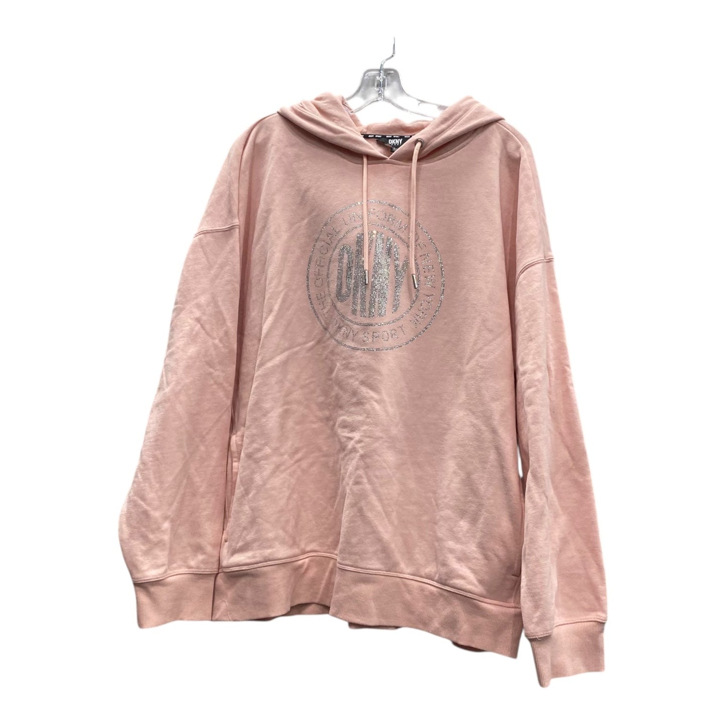 Athletic Sweatshirt Hoodie By Dkny In Pink, Size:Xl