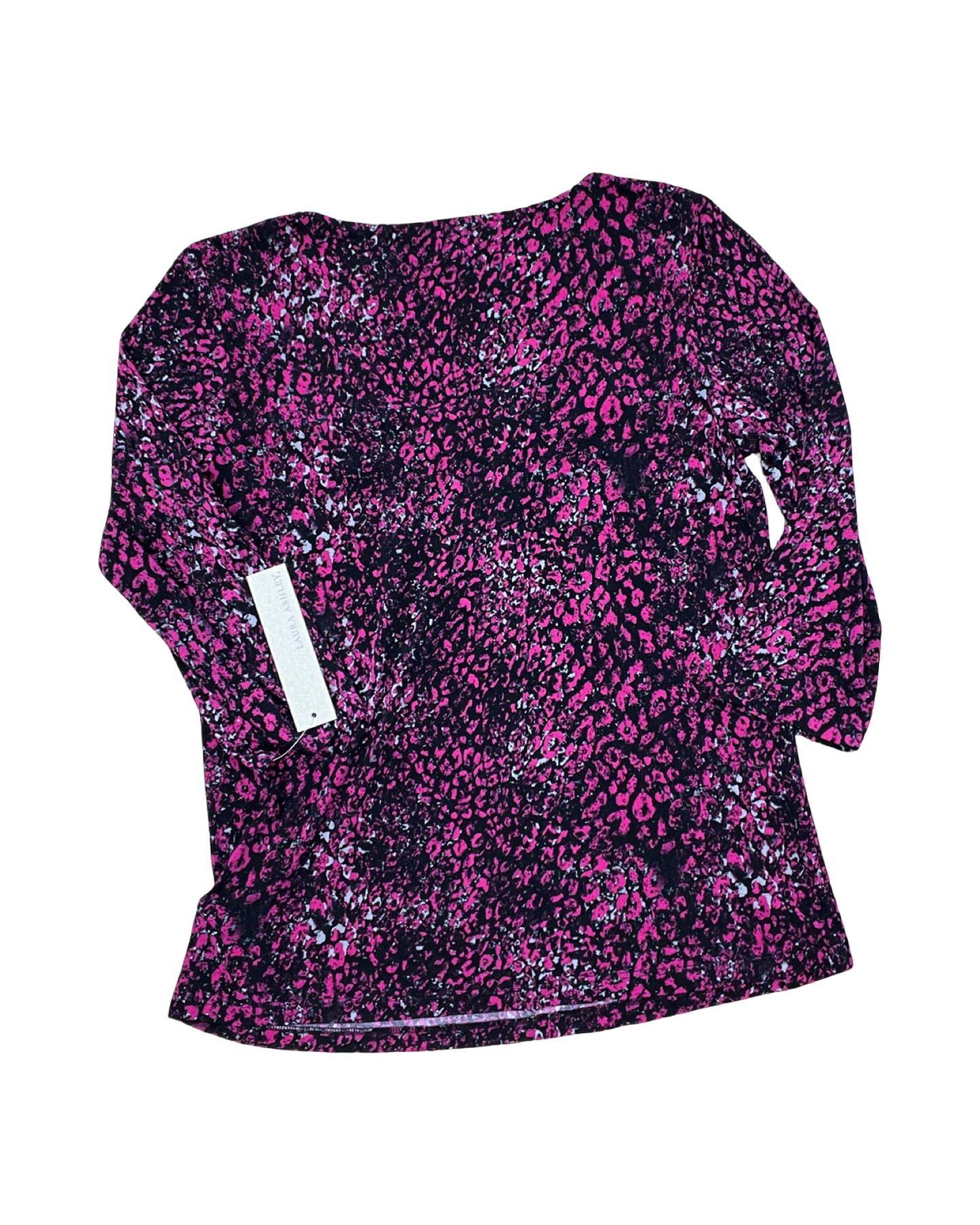 Top 3/4 Sleeve By Laura Ashley In Pink, Size:M