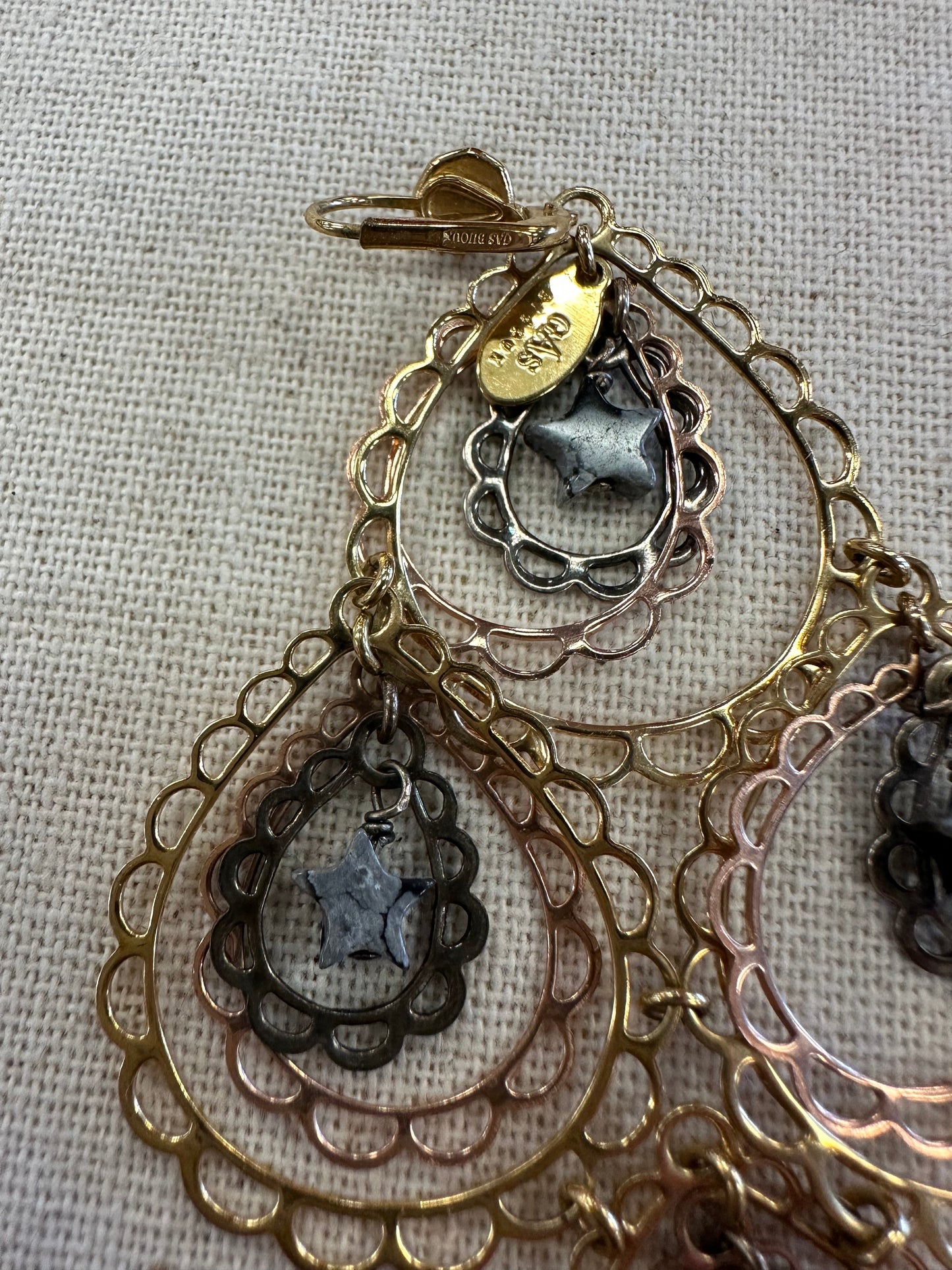 Earrings Statement By Cma In Gold