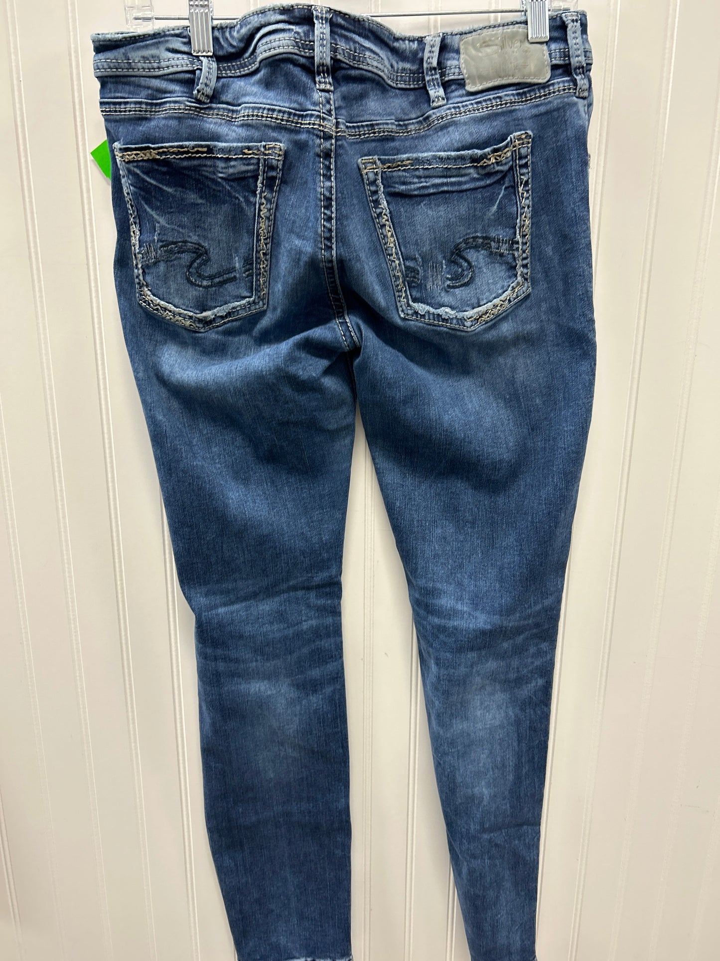 Jeans Skinny By Silver In Blue Denim, Size:10