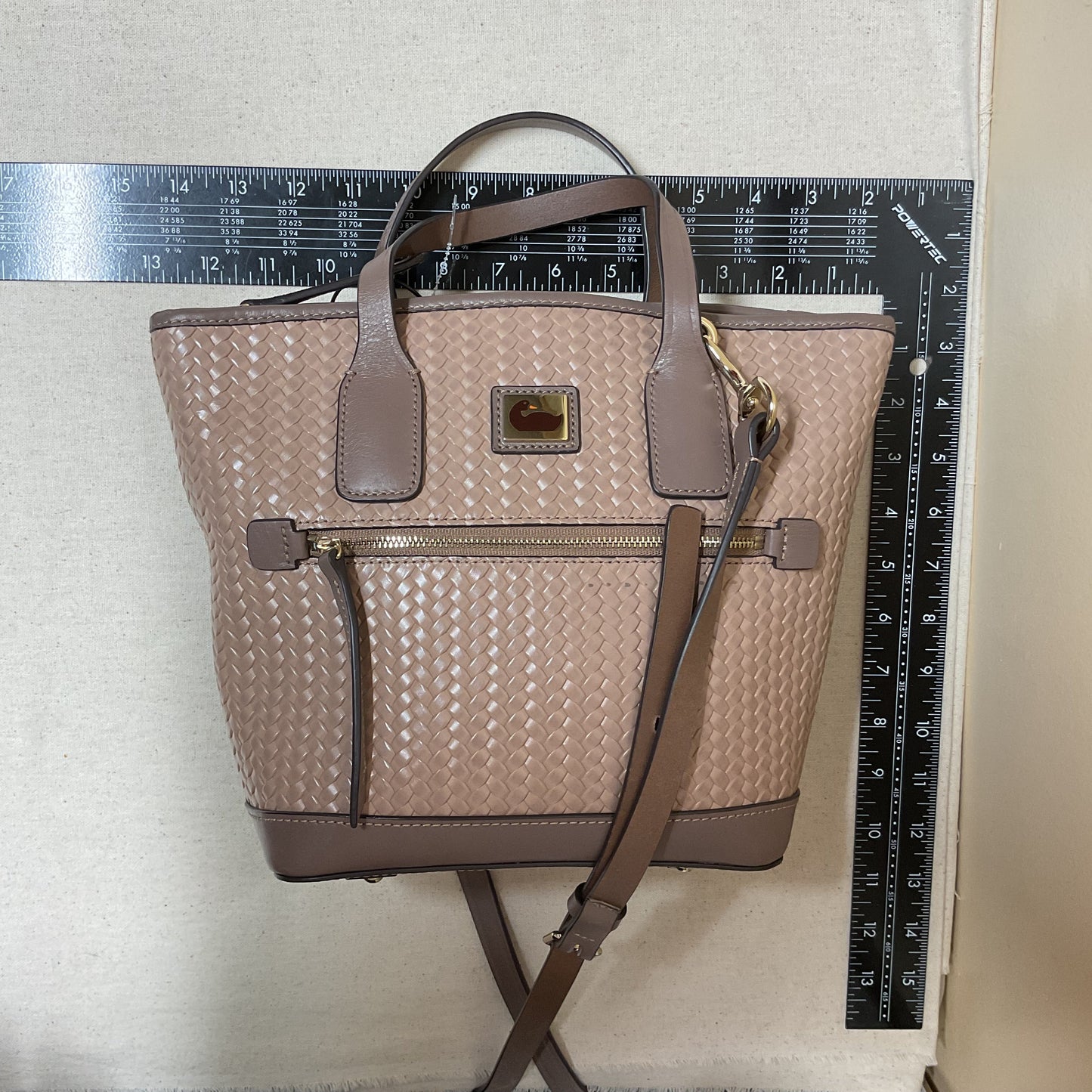 Handbag Designer By Dooney And Bourke In Taupe, Size:Small
