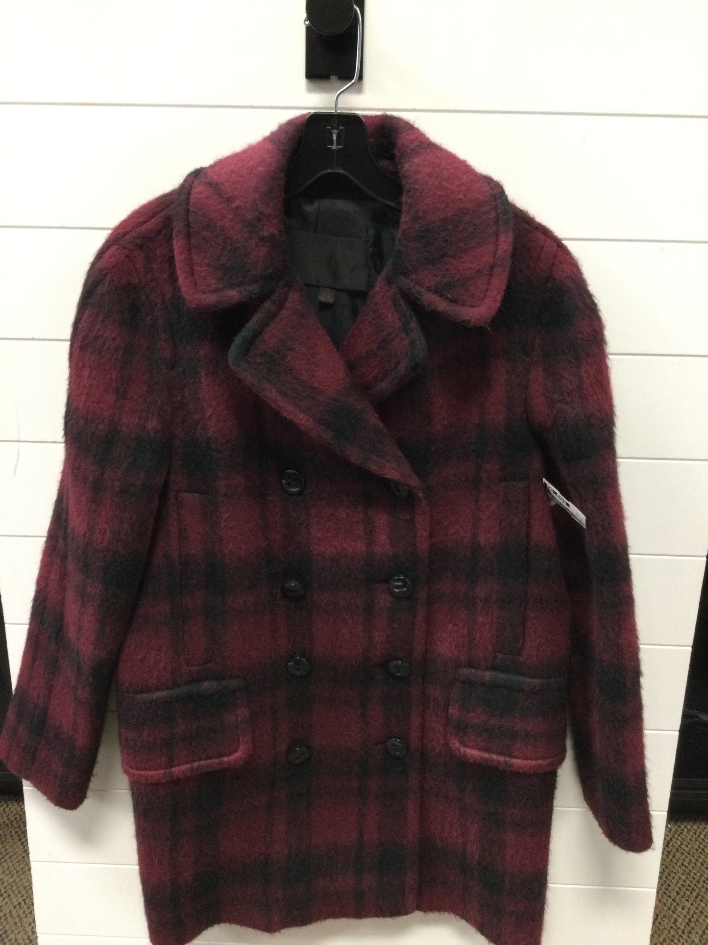 Coat Designer By Coach In Maroon, Size:Xs