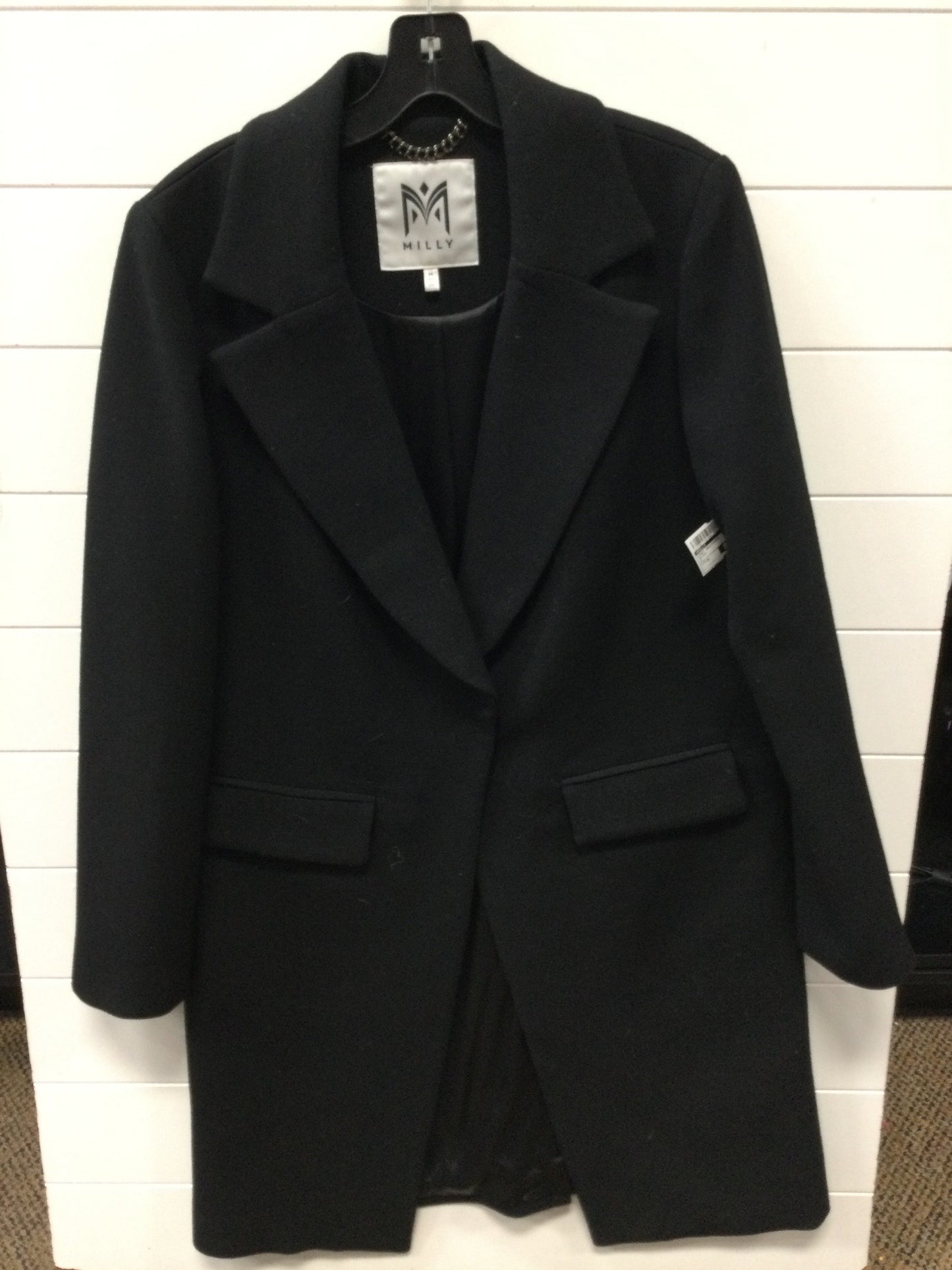 Coat Designer By Milly In Black, Size:M