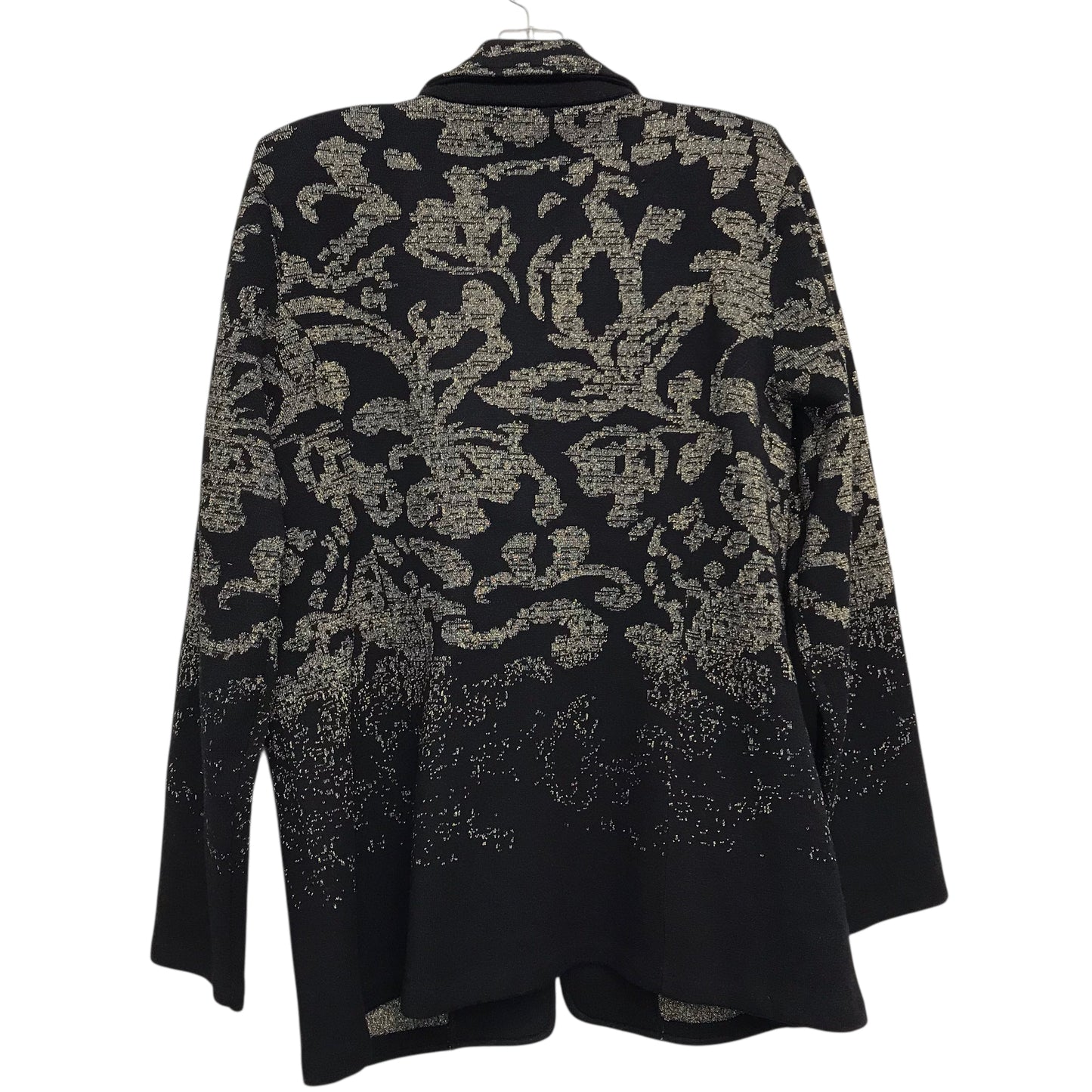 Blazer By Chicos In Black & Gold, Size:L