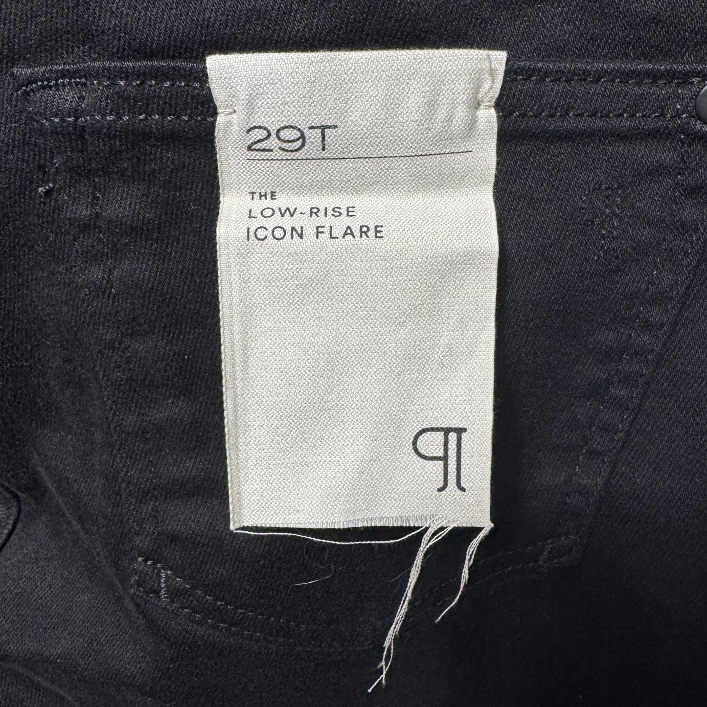 Low Rise Icon Flare Jeans By Pilcro In Black, Size: 8/29 Tall