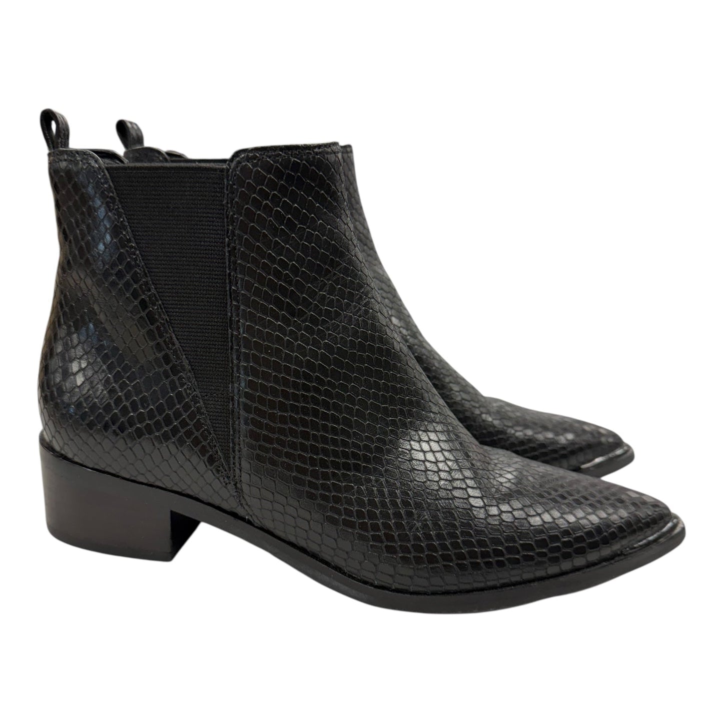 Boots Ankle Flats By Marc Fisher In Black, Size:6.5