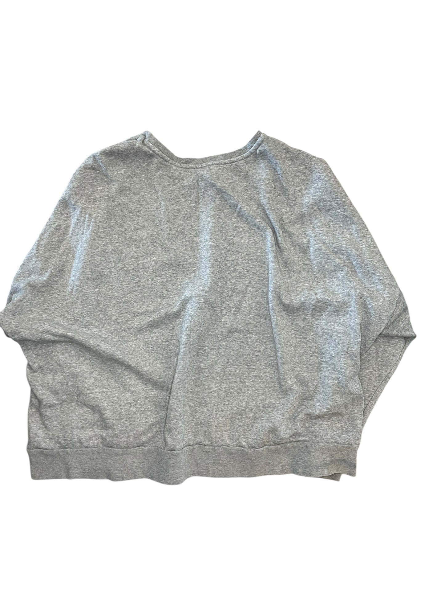 Athletic Top Ls Crewneck By Adidas In Grey, Size:4X