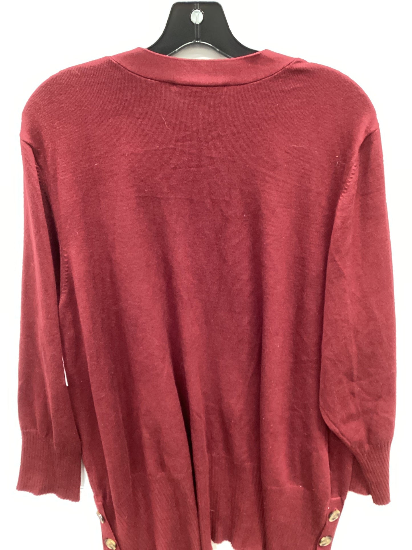 Cardigan By Cj Banks In Red, Size:3X