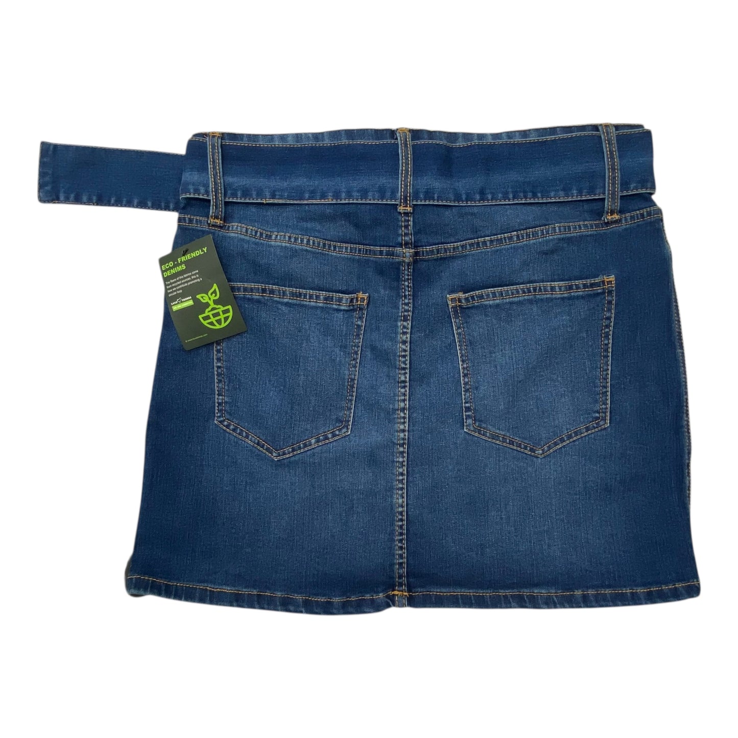Skirt Midi By Cmc In Blue Denim, Size:Xl
