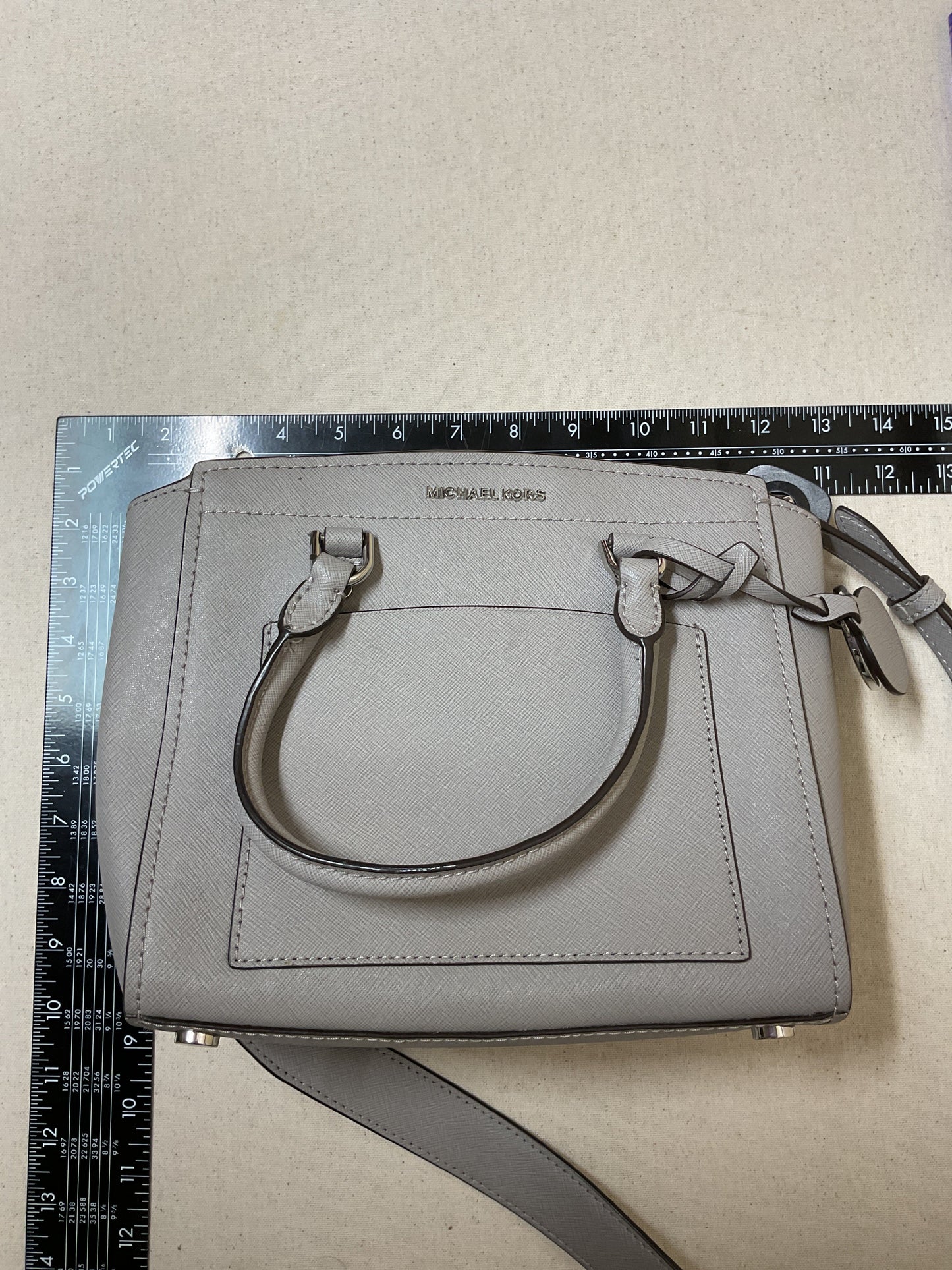 Crossbody Designer By Michael Kors In Grey, Size:Medium