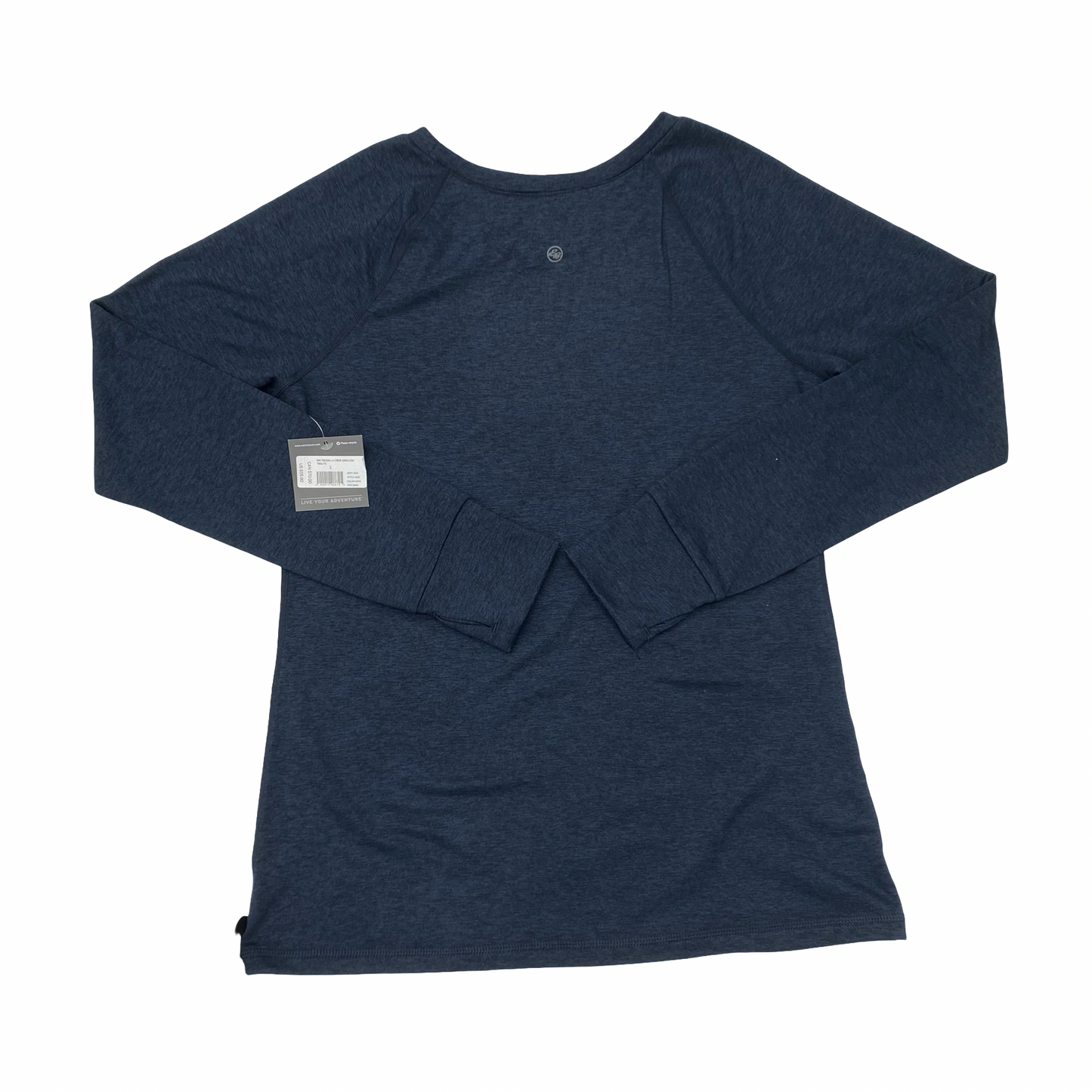 Athletic Top Ls Crewneck By Eddie Bauer In Blue, Size:L