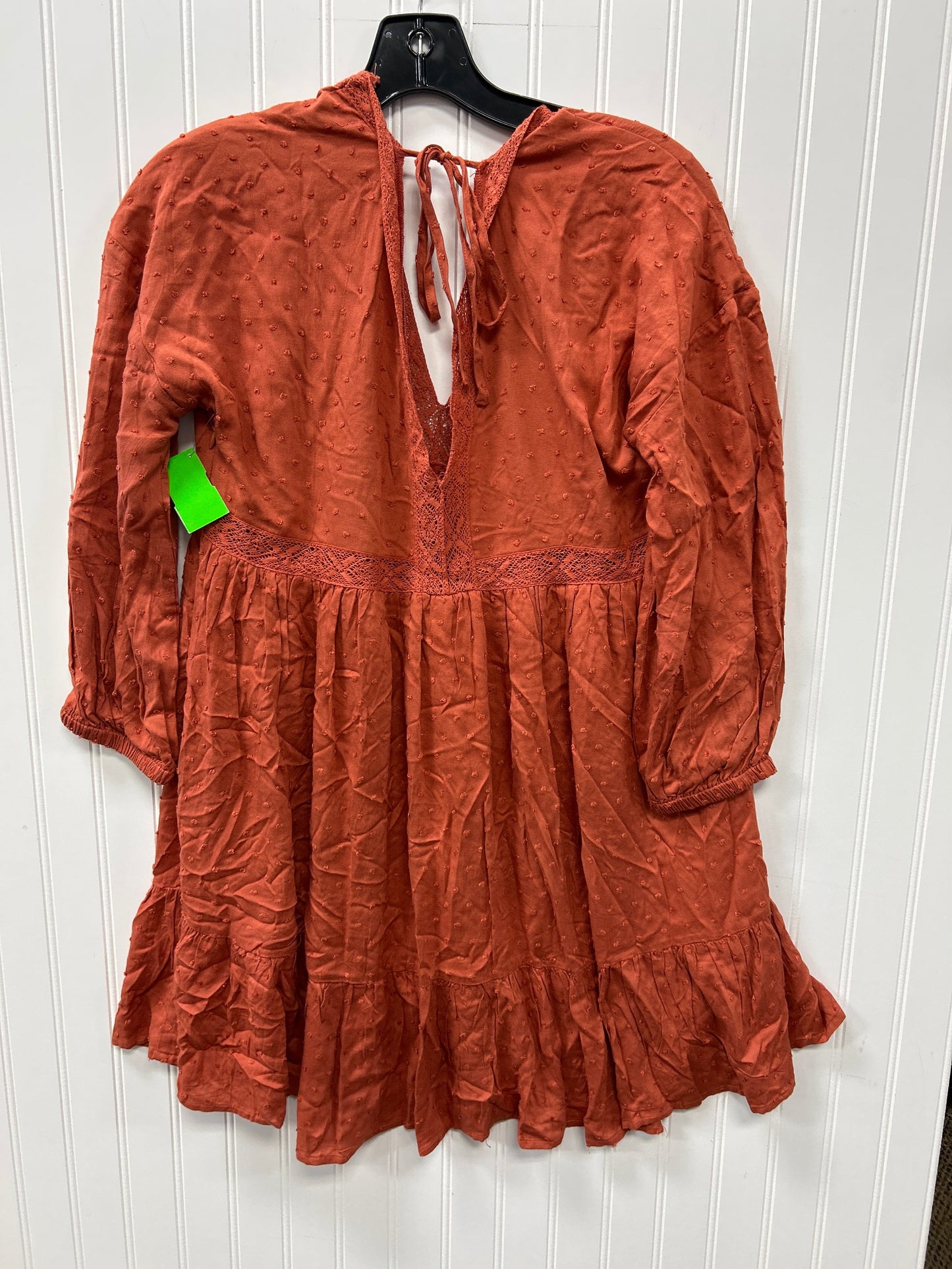 Dress Casual Midi By In Loom In Orange, Size:L