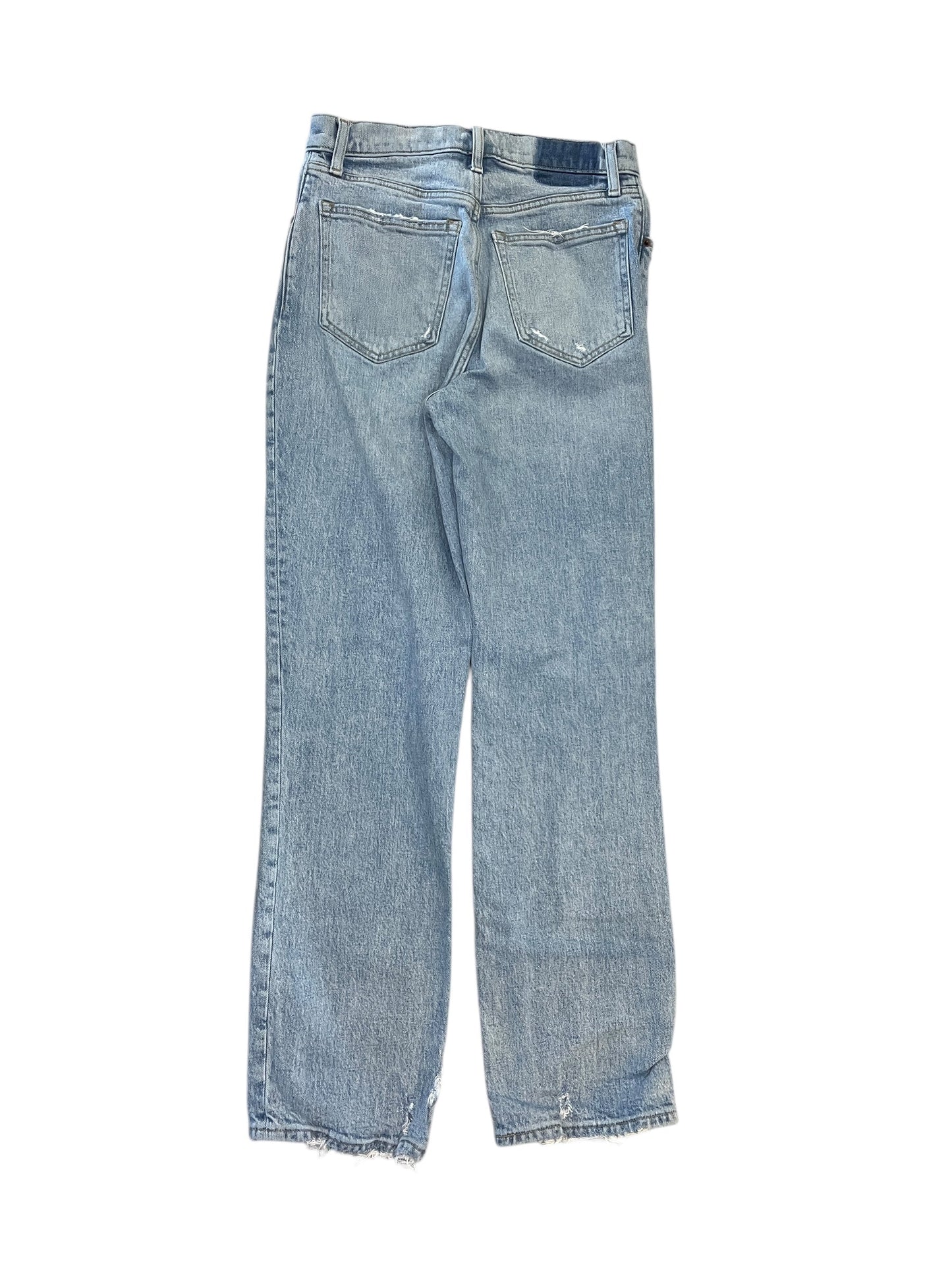 Jeans Straight By Abercrombie And Fitch In Blue Denim, Size:4